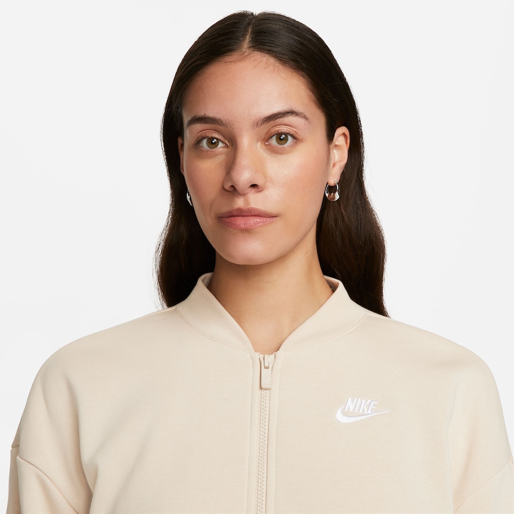 Nike Sportswear Sweatjacke »CLUB FLEECE WOMEN'S OVERSIZED CROPPED FULL-ZIP JACKET«