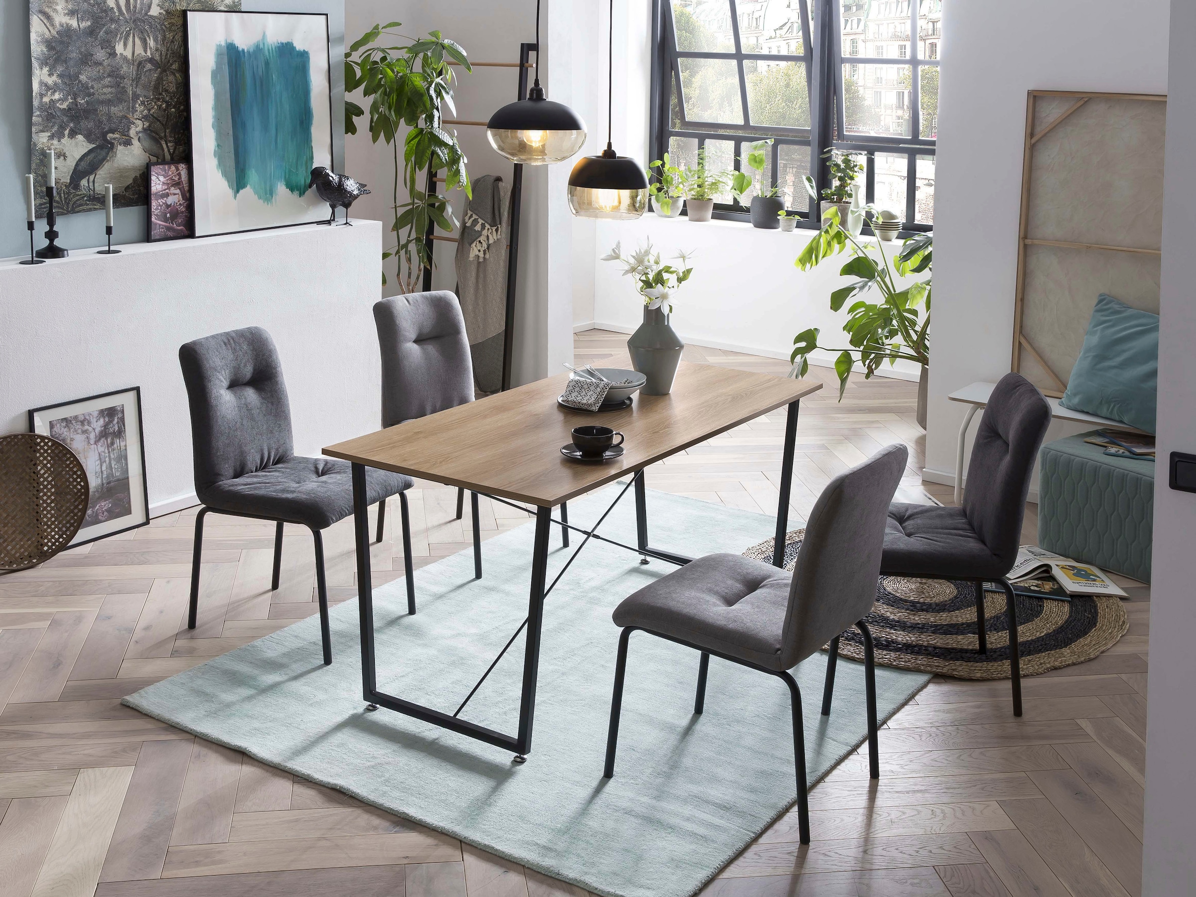 Home affaire Esstisch »Aage«, Akazie-Dekor, Breite 140 cm
