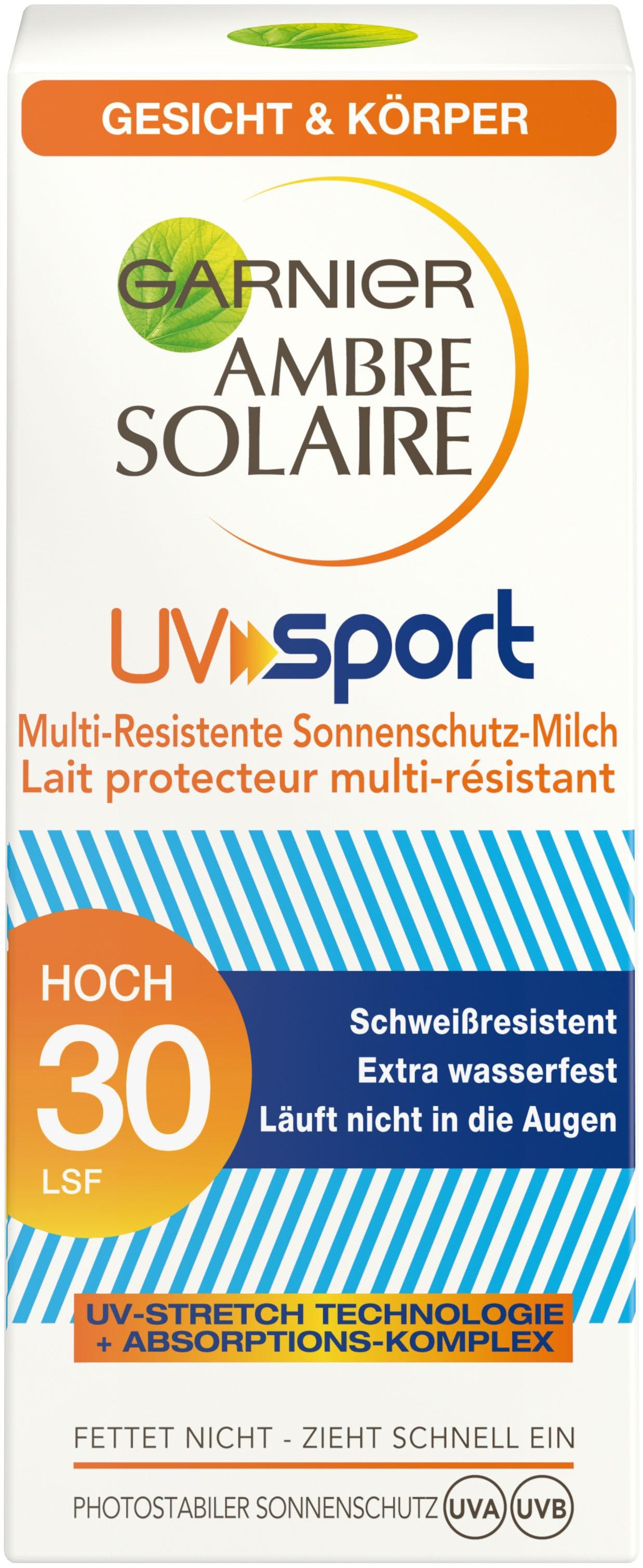 GARNIER Sonnenschutzmilch Solaire UV bei »Ambre Sport 30« LSF Protection
