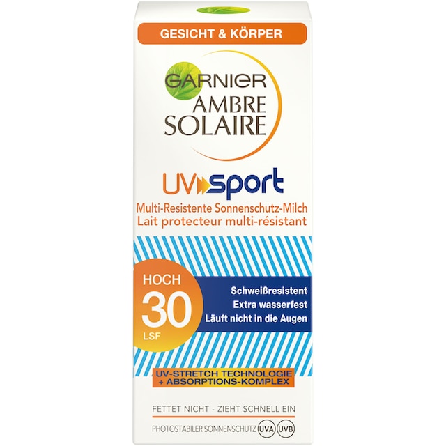 GARNIER Sonnenschutzmilch »Ambre Solaire UV Sport Protection LSF 30« bei