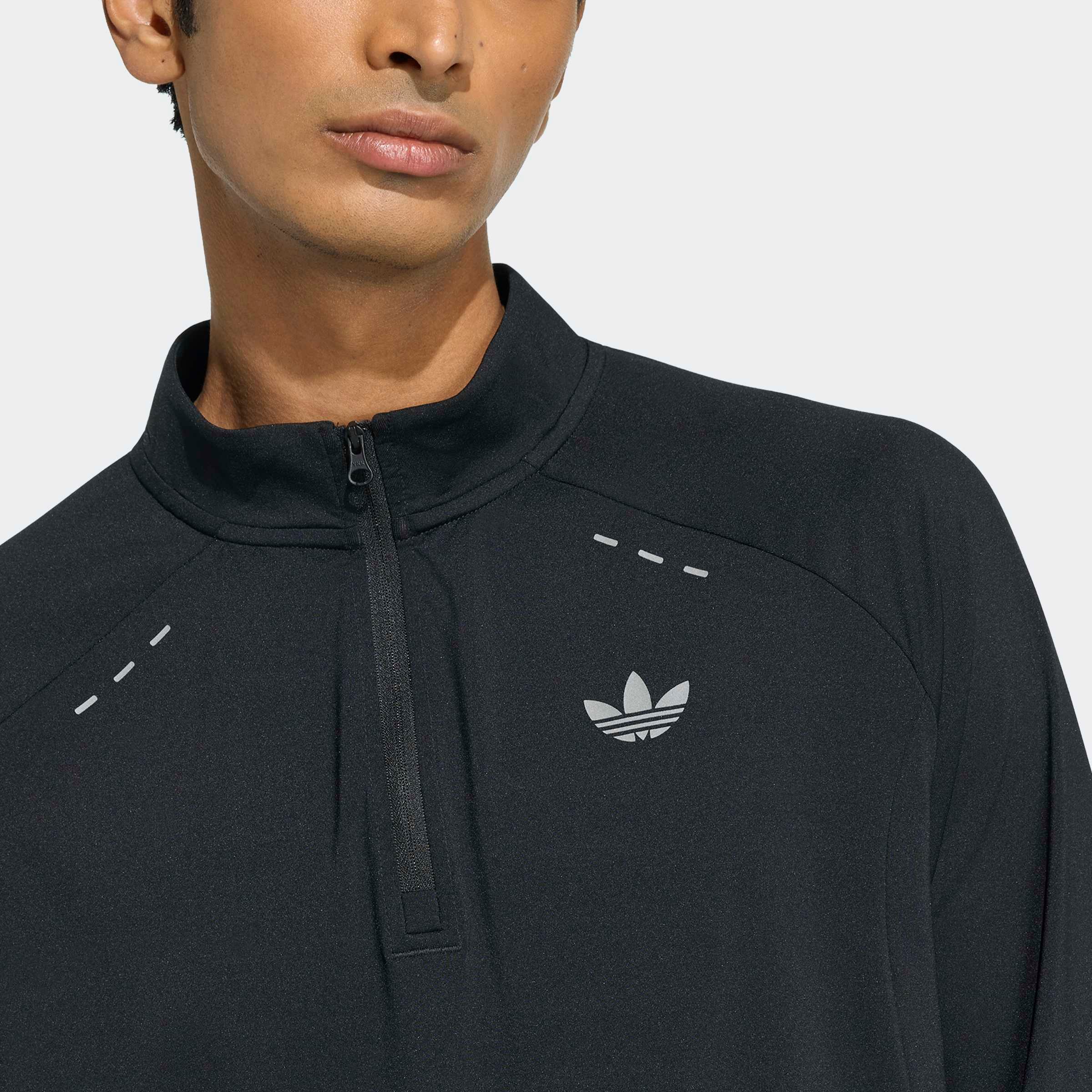 adidas Originals Langarmshirt »TECH TREFOIL ESSENTIALS, REISSVERSCHLUSS BIS ZUR BRUST«