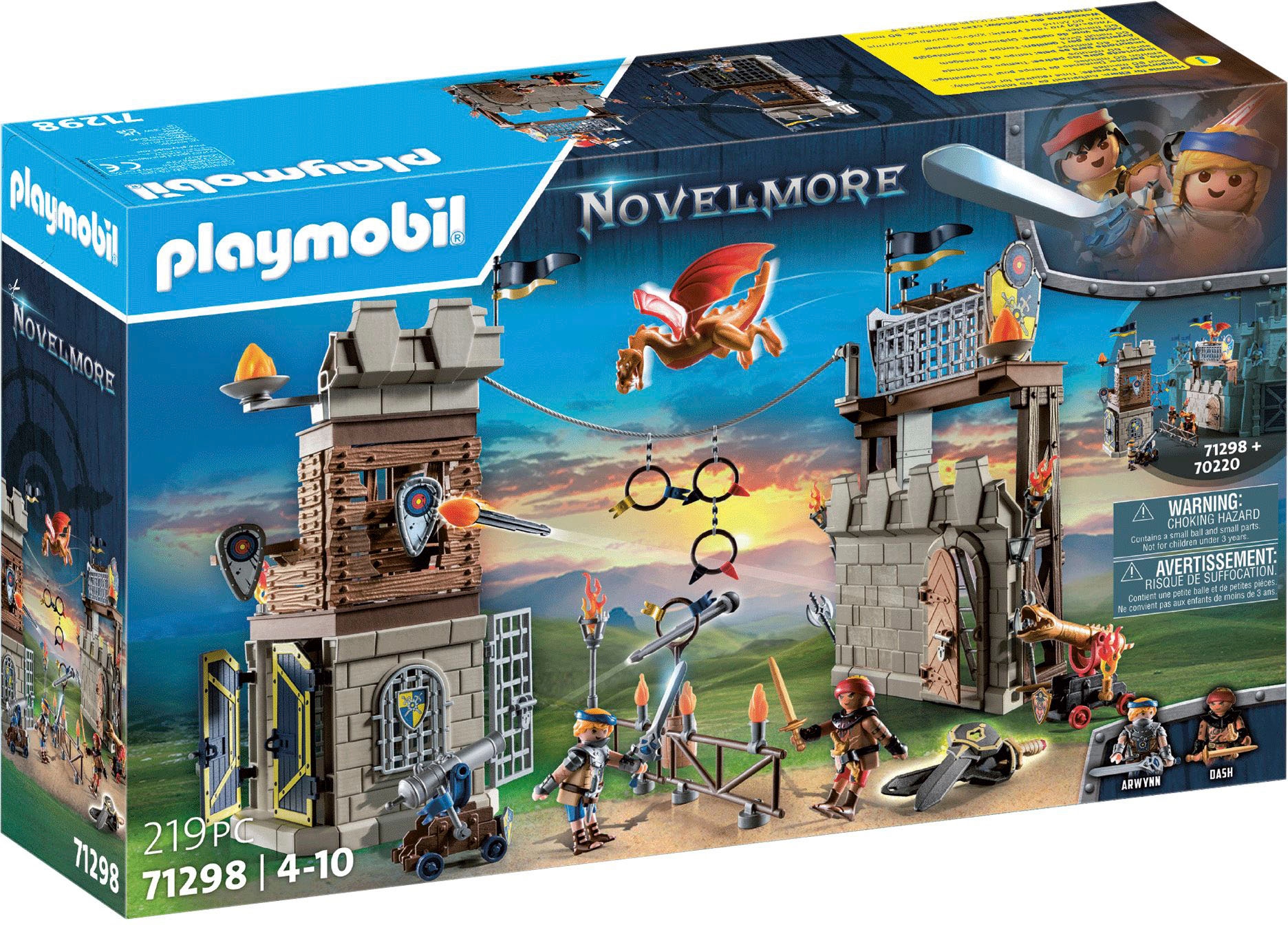 Playmobil® Konstruktions-Spielset »Novelmore vs. Burnham Raiders - Turnierarena (71298), Novelmore«, (219 St.), Made in Germany