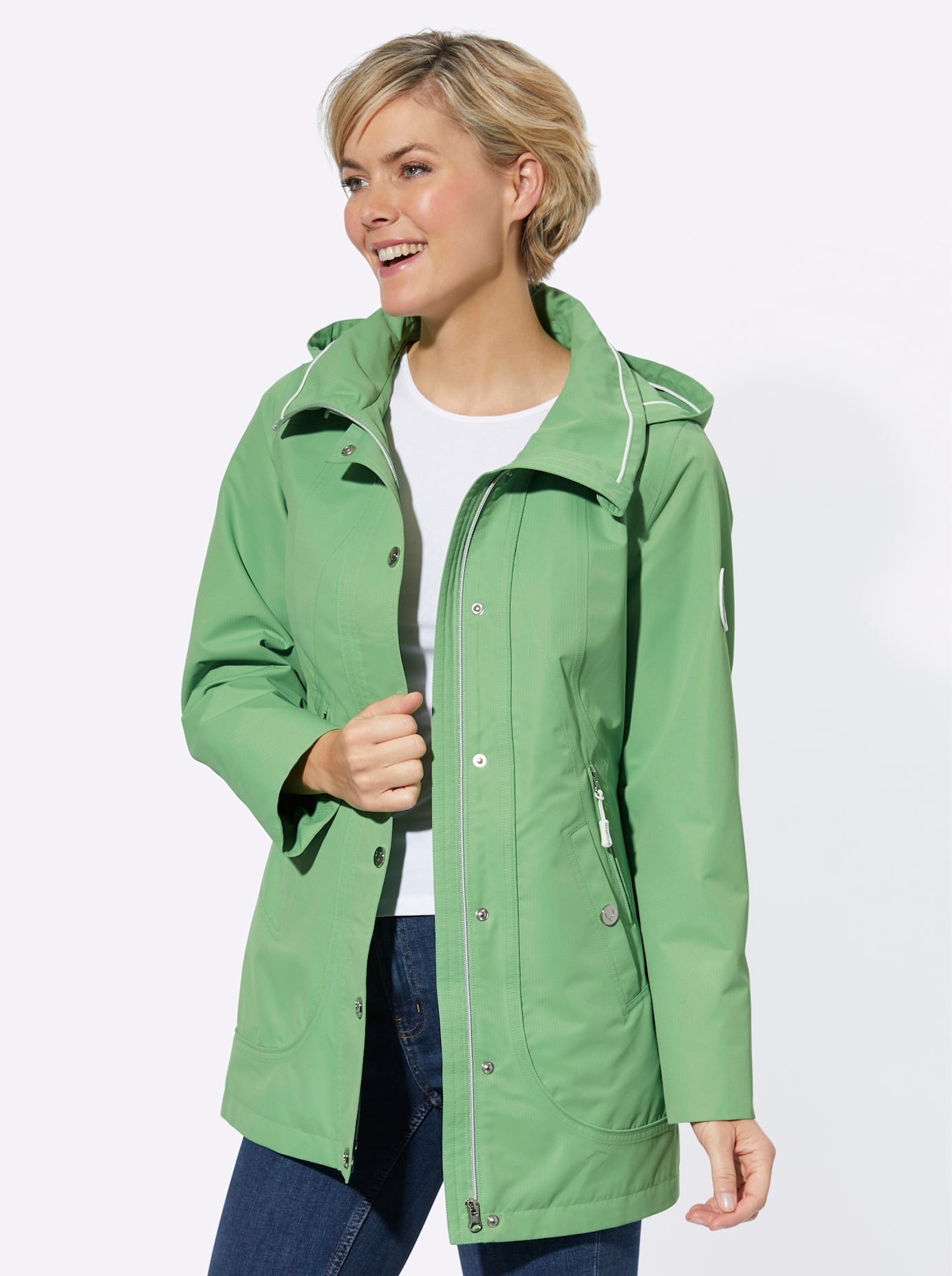 Casual Looks Langjacke, mit Kapuze