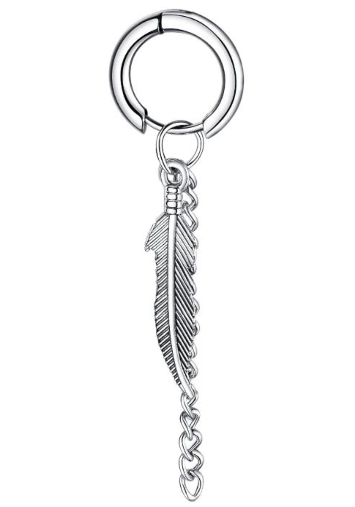 Firetti Single-Creole "Schmuck Geschenk Feder" Einhänger abnehmbar