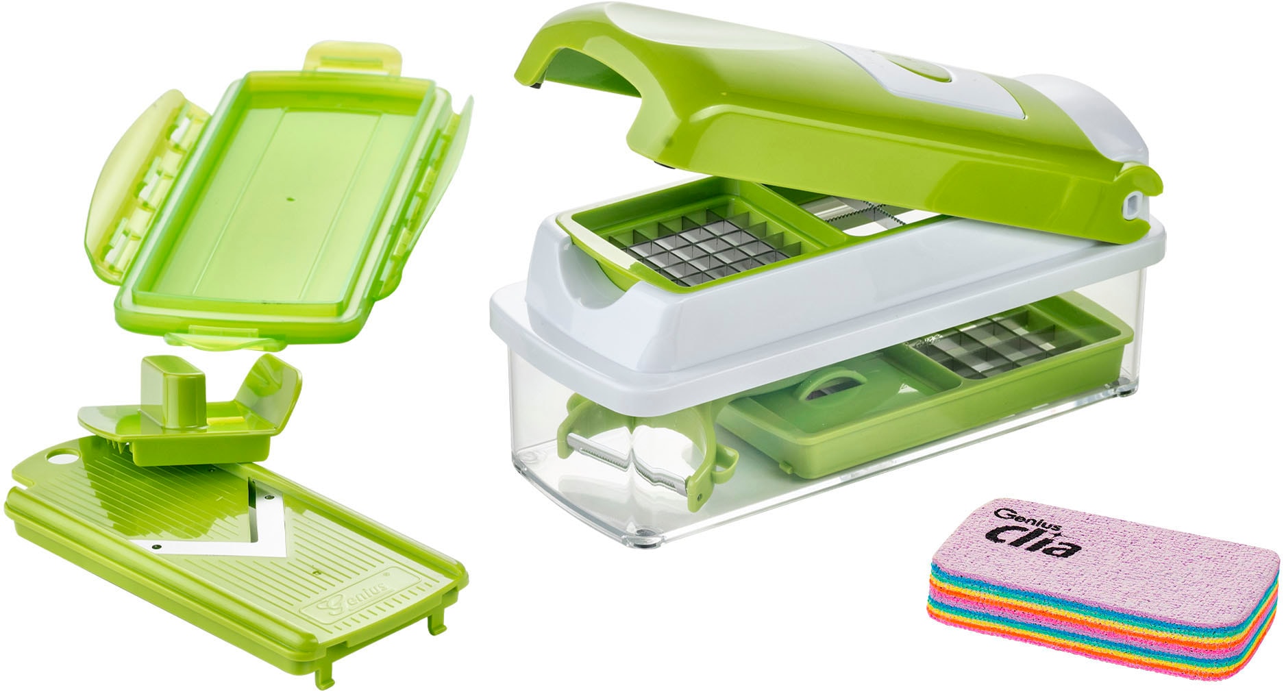 Zerkleinerer »Nicer Dicer smart inkl. CLIA Rainbow Putzschwamm, Set 8-tlg.«, der Nicer...