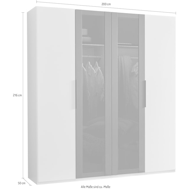 Fresh To Go Drehtürenschrank »Alicante«, Glas mit Wabenoptik im Siebdruck  auf Rechnung kaufen