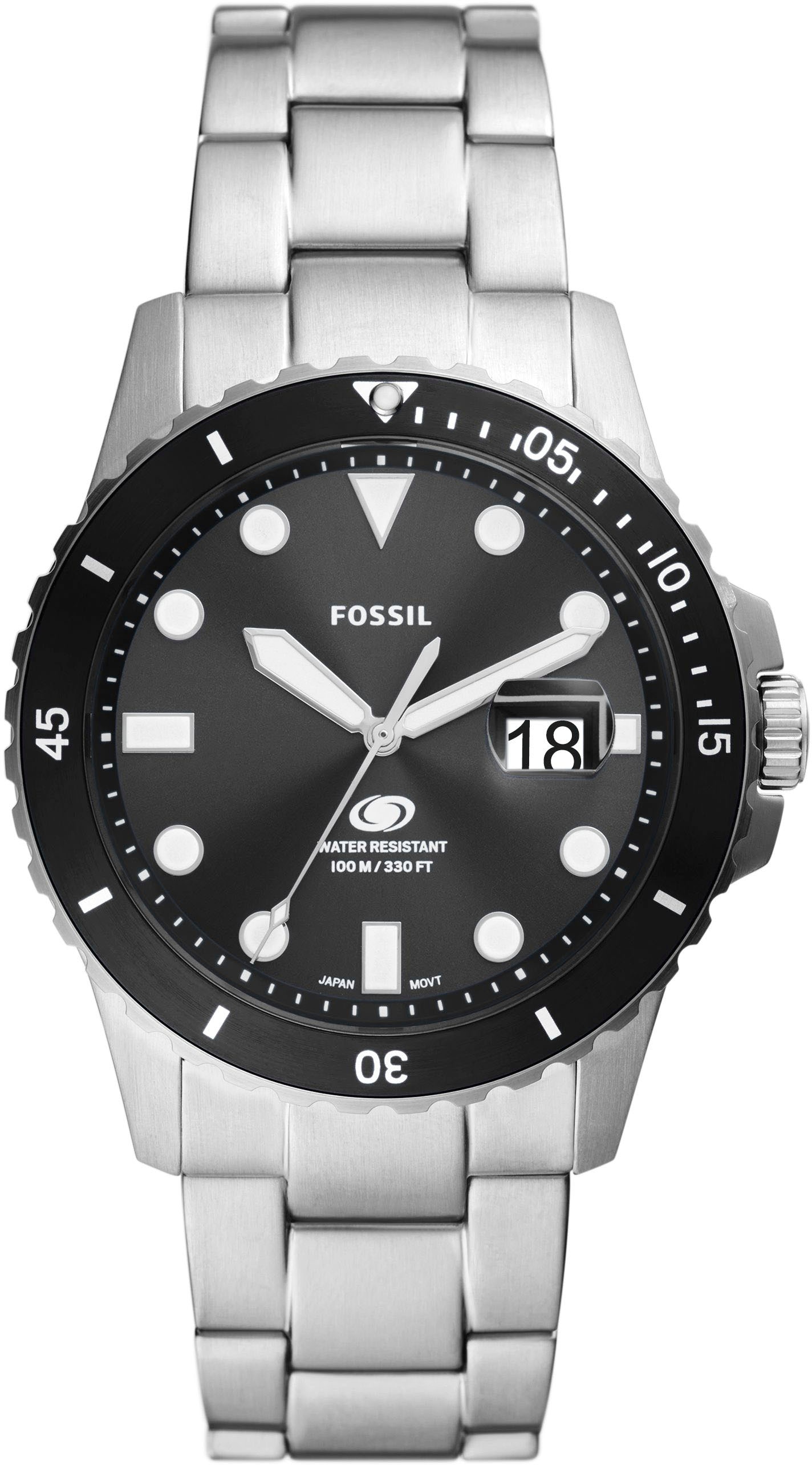 Fossil Quarzuhr »FOSSIL BLUE DIVE, FS6032«, Armbanduhr, Herrenuhr, Datum, analog
