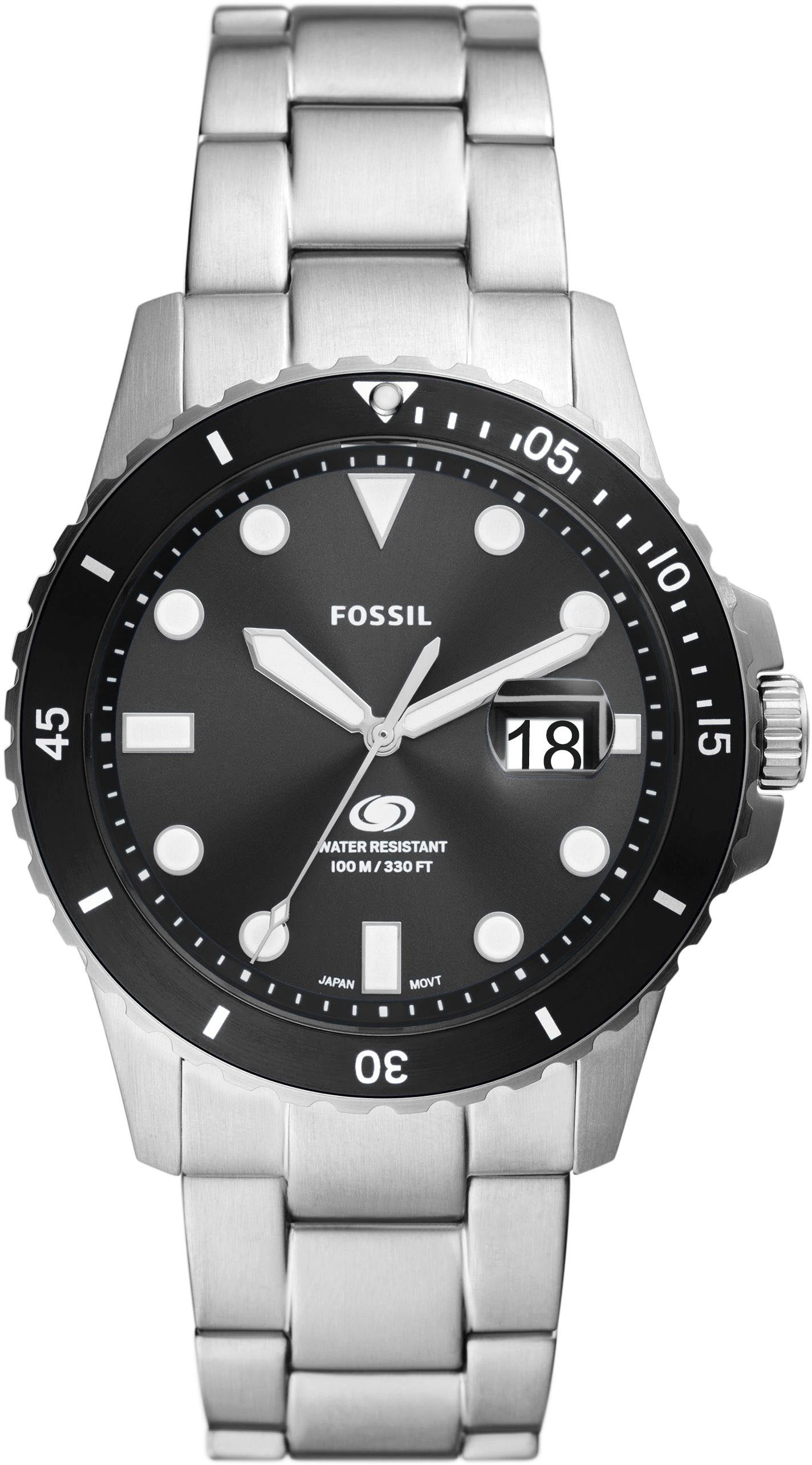 Quarzuhr »FOSSIL BLUE DIVE, FS6032«, Armbanduhr, Herrenuhr, Datum, analog