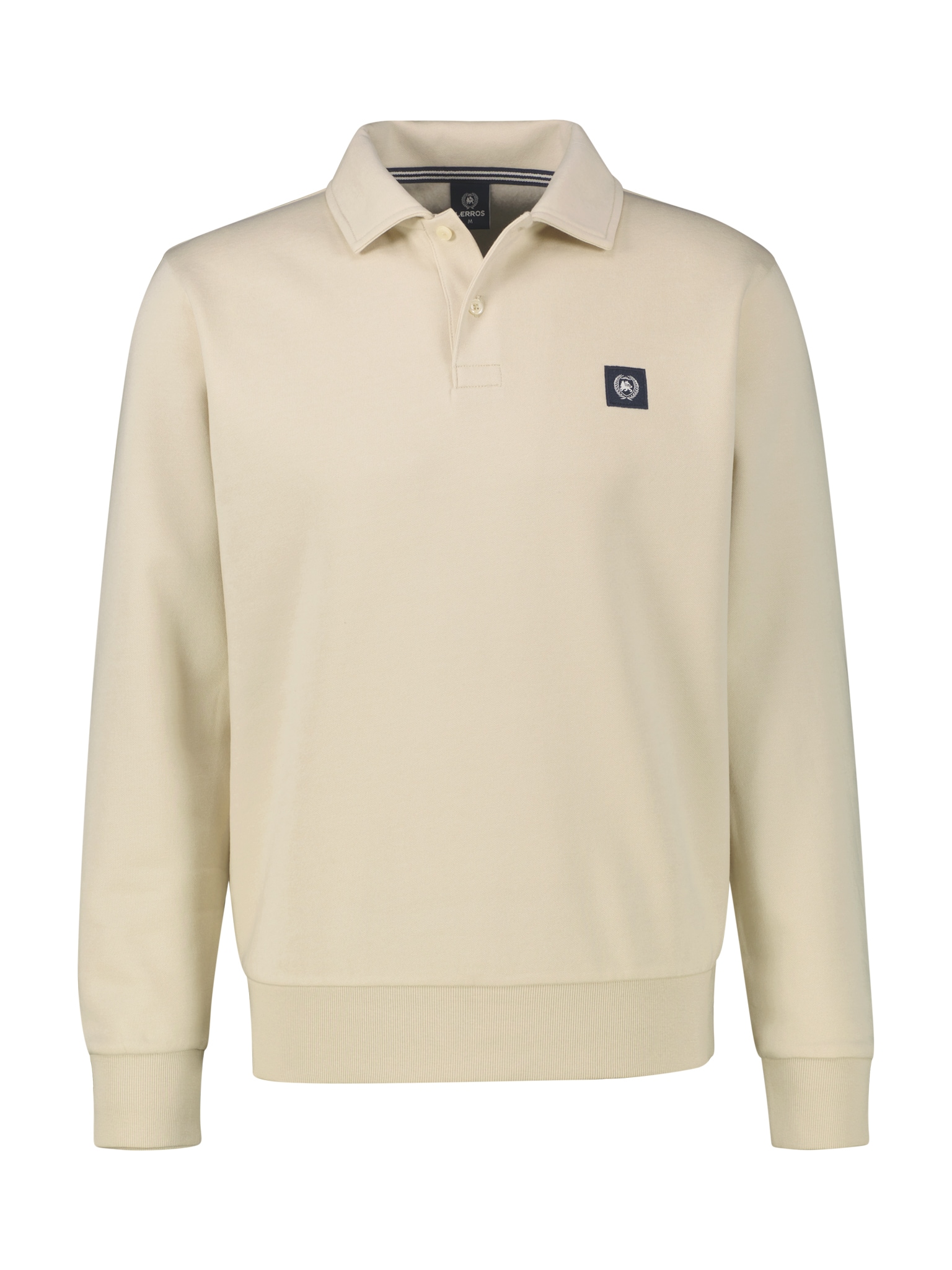 LERROS Langarm-Poloshirt »FELPA« Sweatshirt mit Knopfleiste