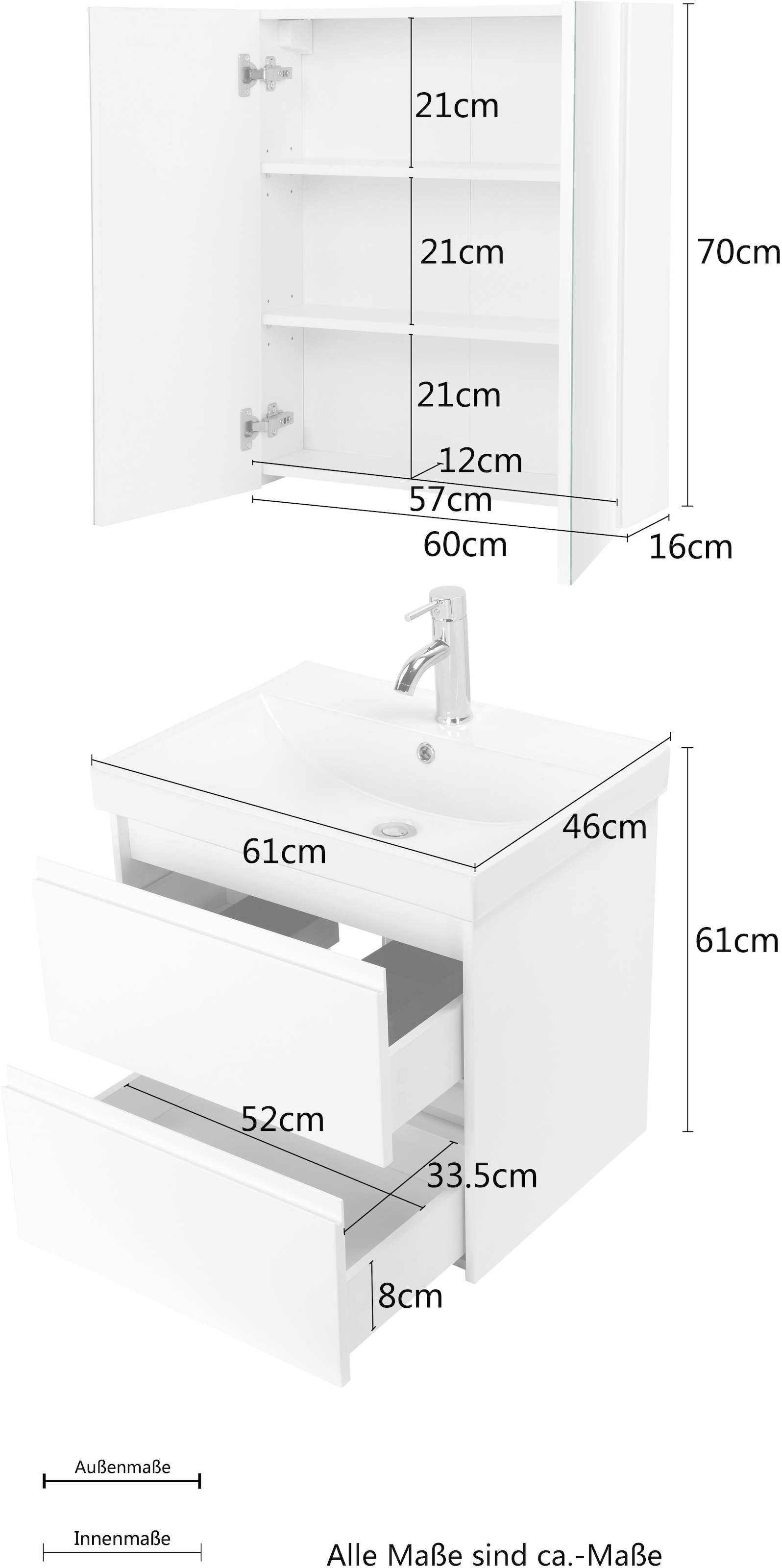 welltime Badmöbel-Set »Clarence«