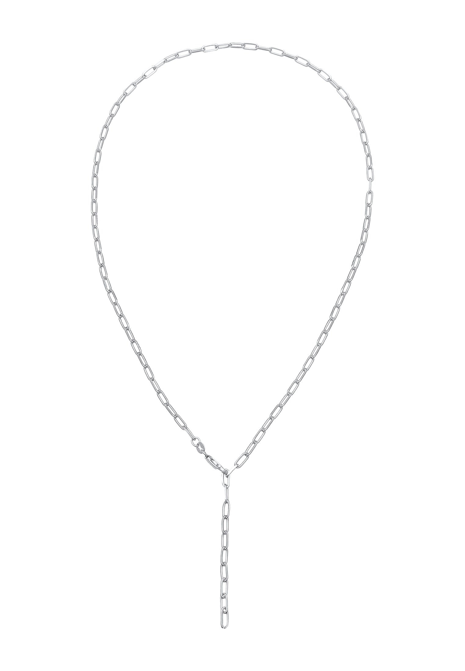 Elli Y-Kette »Halskette Y-Kette Glieder Oval Grob Basic Optik 925 Silber«