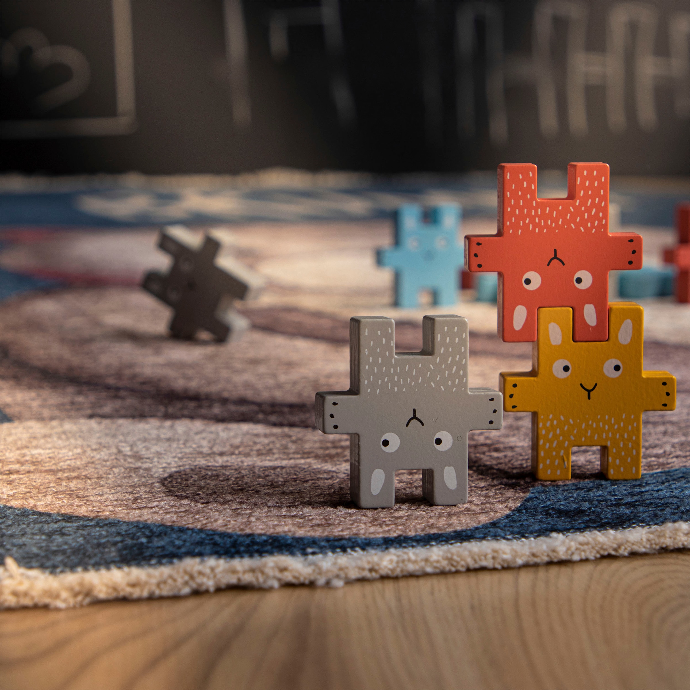 Obsession Kinderteppich »My Greta 613«, rechteckig, 6 mm Höhe, Kurzflor, Motiv Bär, mit Fransen, Kinderzimmer