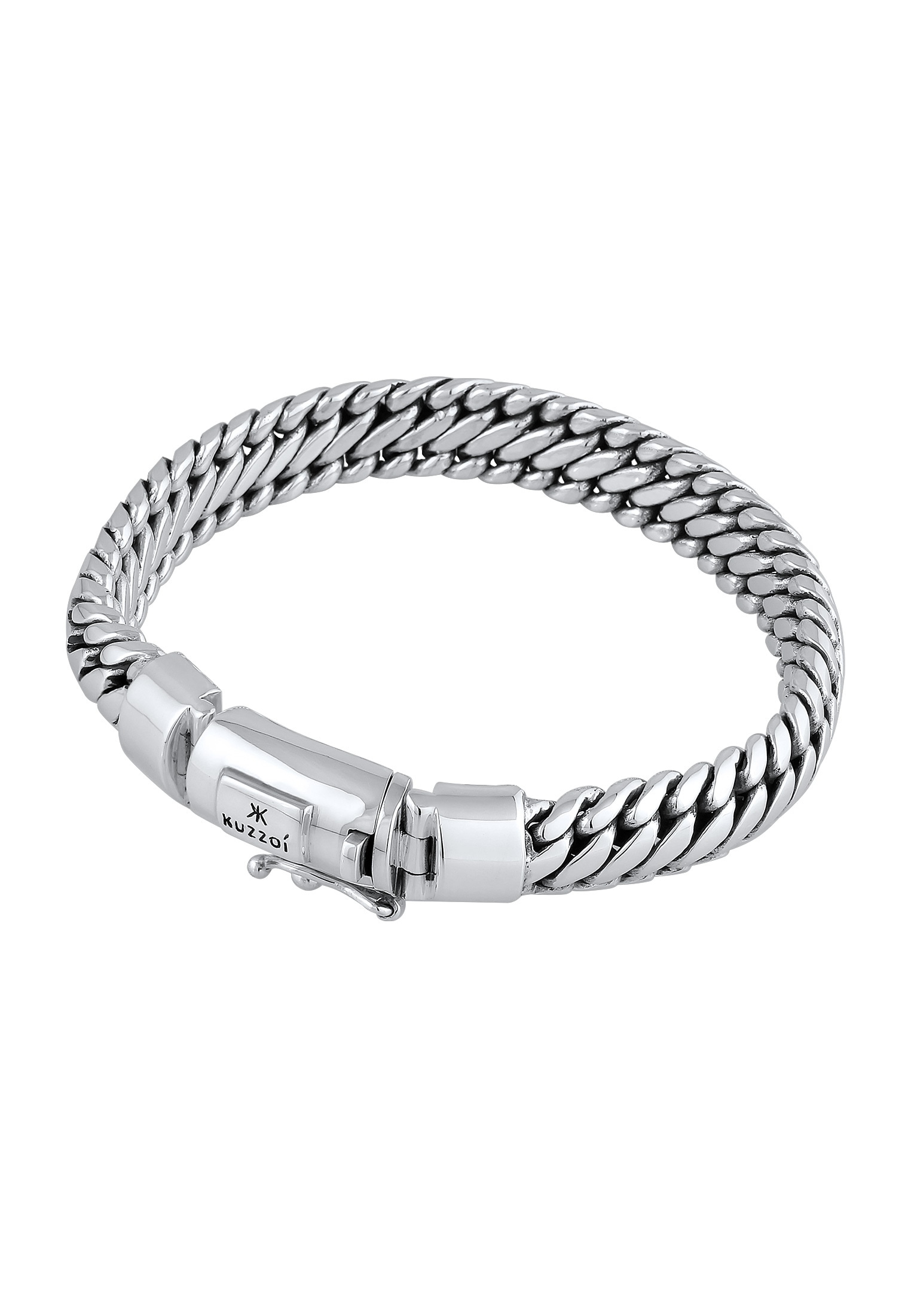 Kuzzoi Armkette »Armband Herrenschmuck Panzerarmband Rund Basic 925 Silber«
