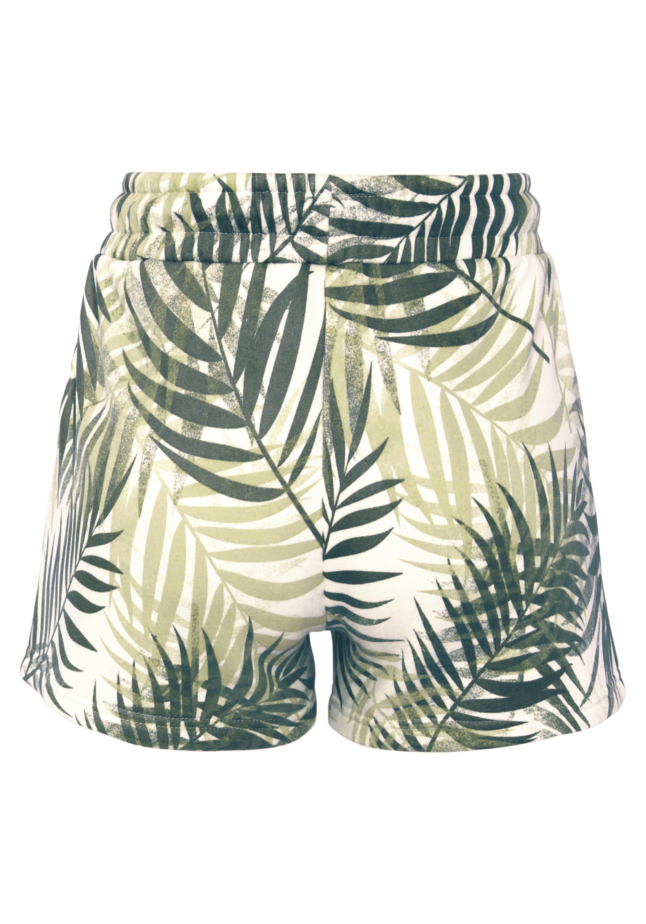 LASCANA Sweatshorts, Loungeshorts im schönen Allover-Blätterdruck, Loungewear