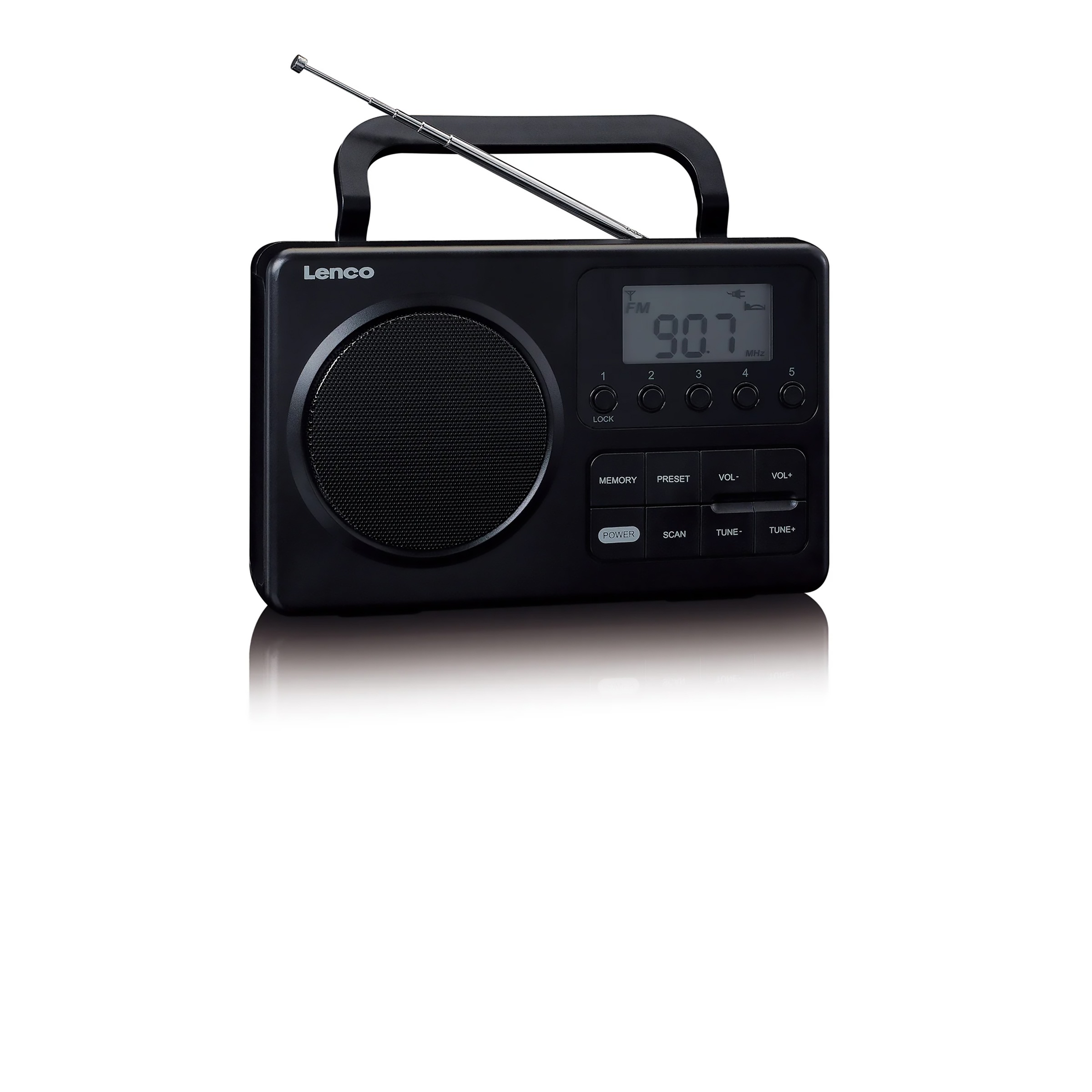 Lenco UKW-Radio »MPR-035BK« ( FM-Tuner ) tragbar, mit Display, Netz-/Batteriebetrieb