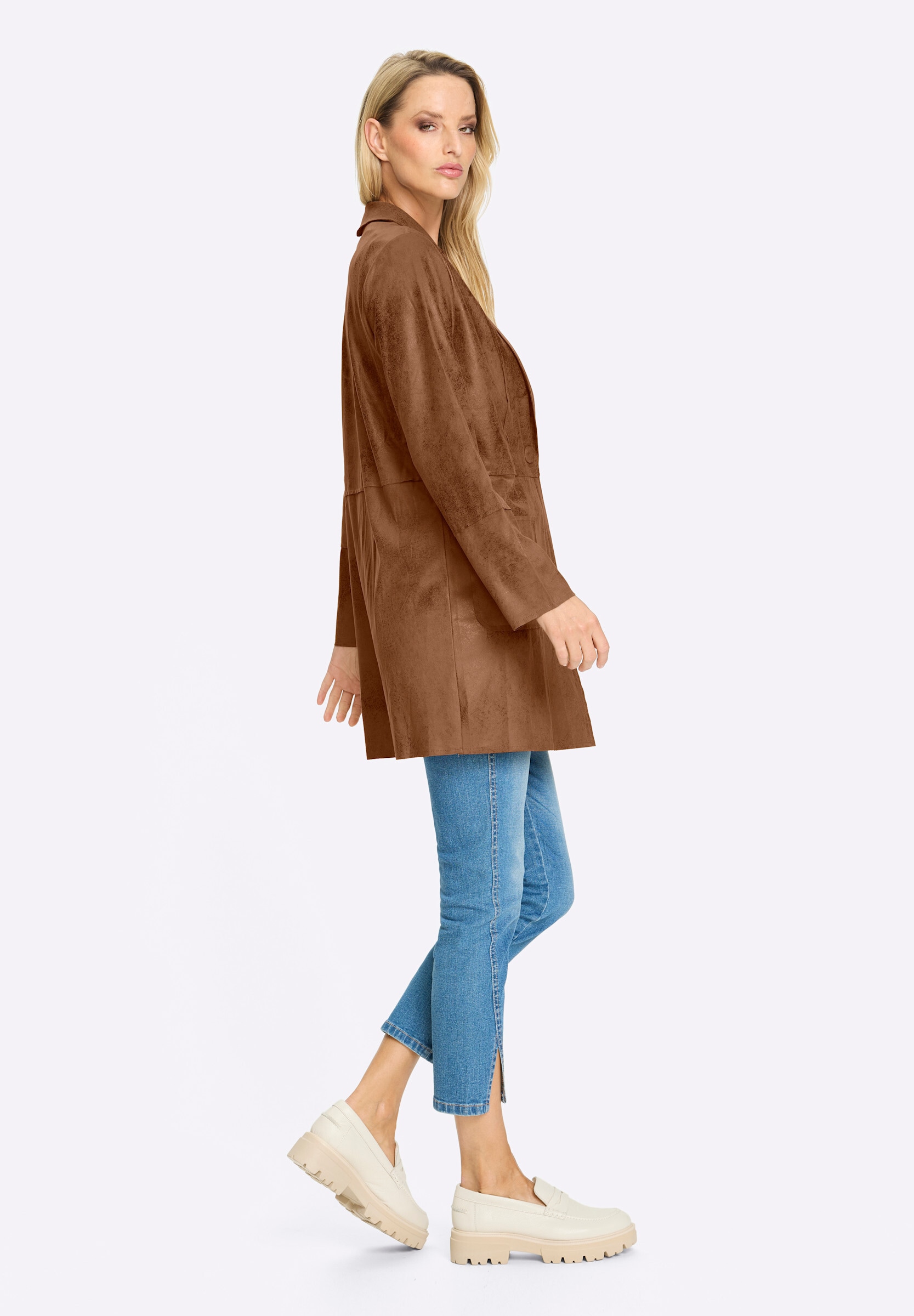 heine Lederimitat-Blazer »Blazerjacke Blazer«