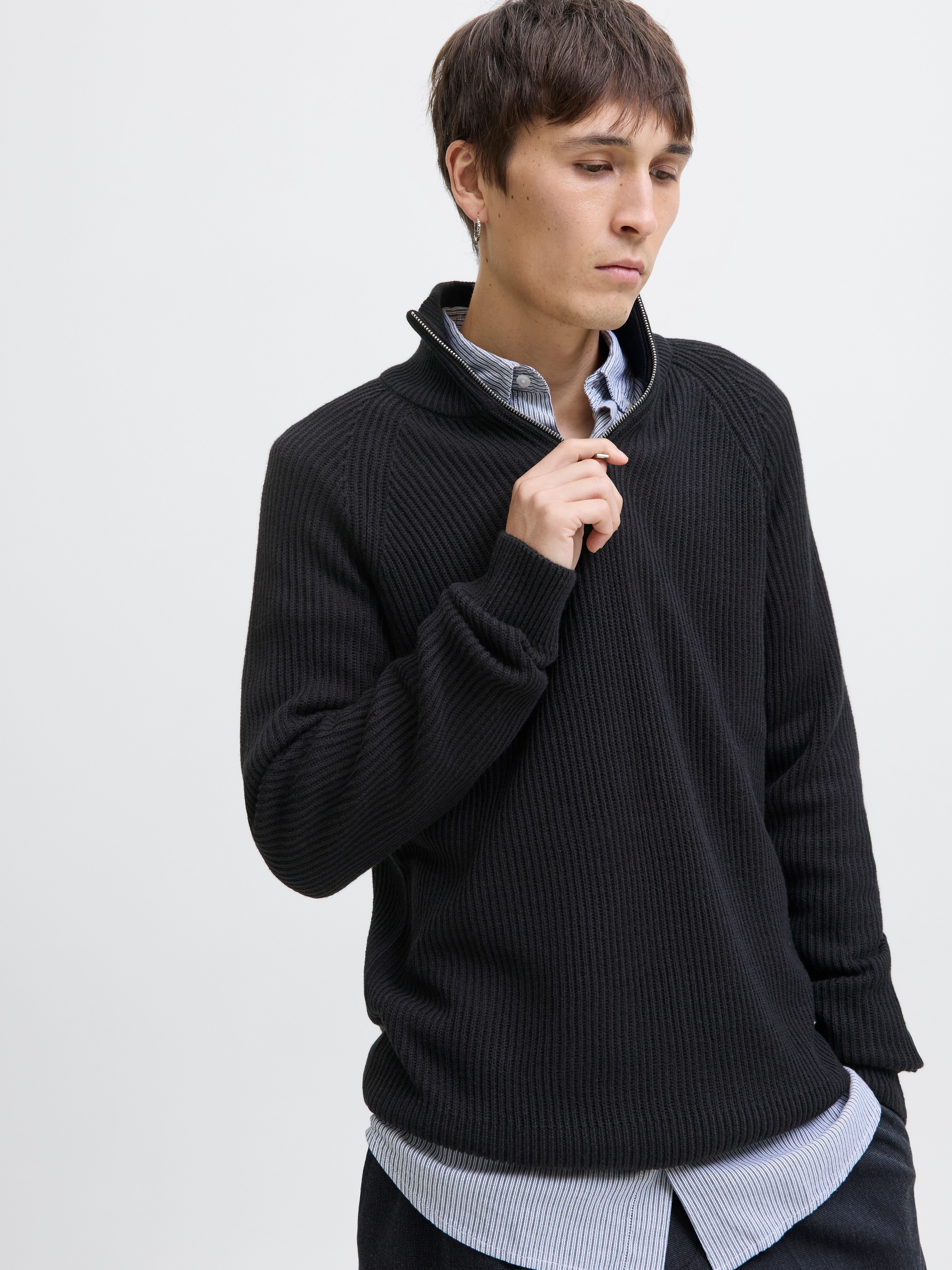 Jack & Jones Troyer »JJPANNEL KNIT HALF ZIP AW25«