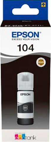 Epson Nachfülltinte »104 EcoTank«, für EPSON, (1 St.), original Nachfülltinte 104 cyan