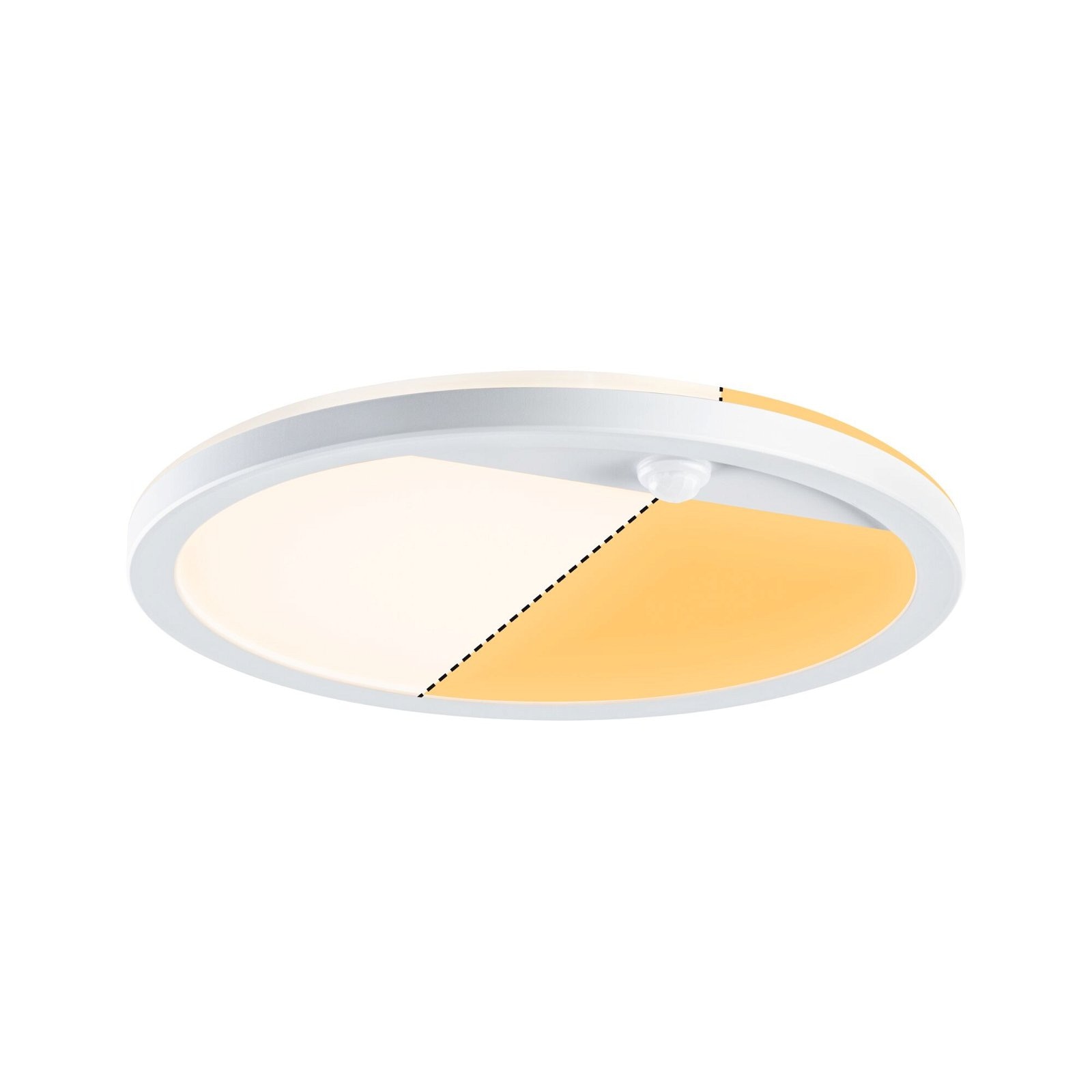 Paulmann LED Außen-Wandleuchte »Außenpanel Lamina IP44 rund 280mm 14W 1150lm 230V Kunststoff«, 1 flammig, Backlight Bewegungsmelder insektenfreundlich tunable warmwhite