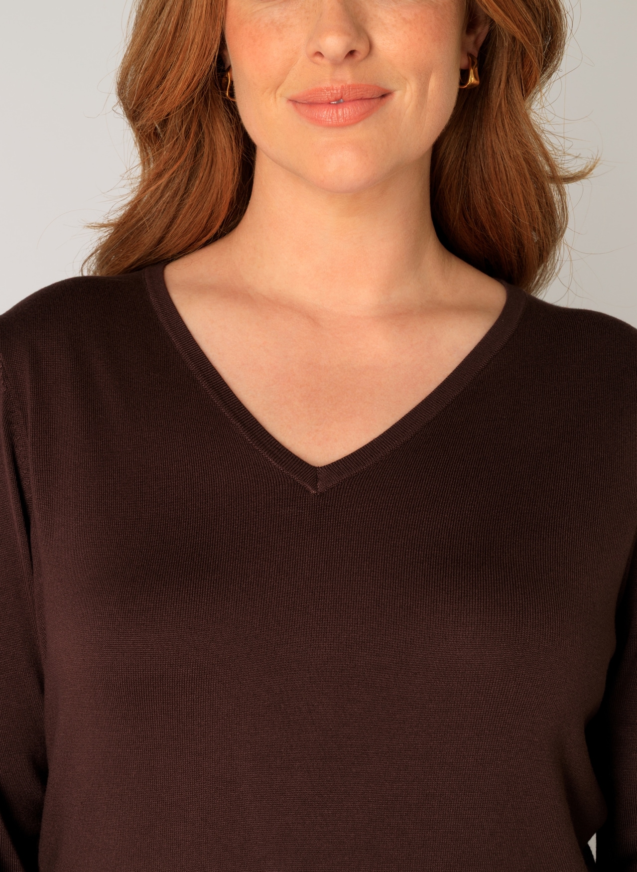 Base Level Curvy Strickpullover »Anine«, mit V-Ausschnitt