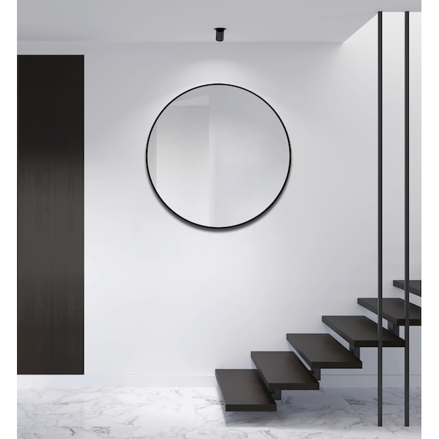 Talos Wandspiegel, dekorativer runder Spiegel mit Aluminiumrahmen