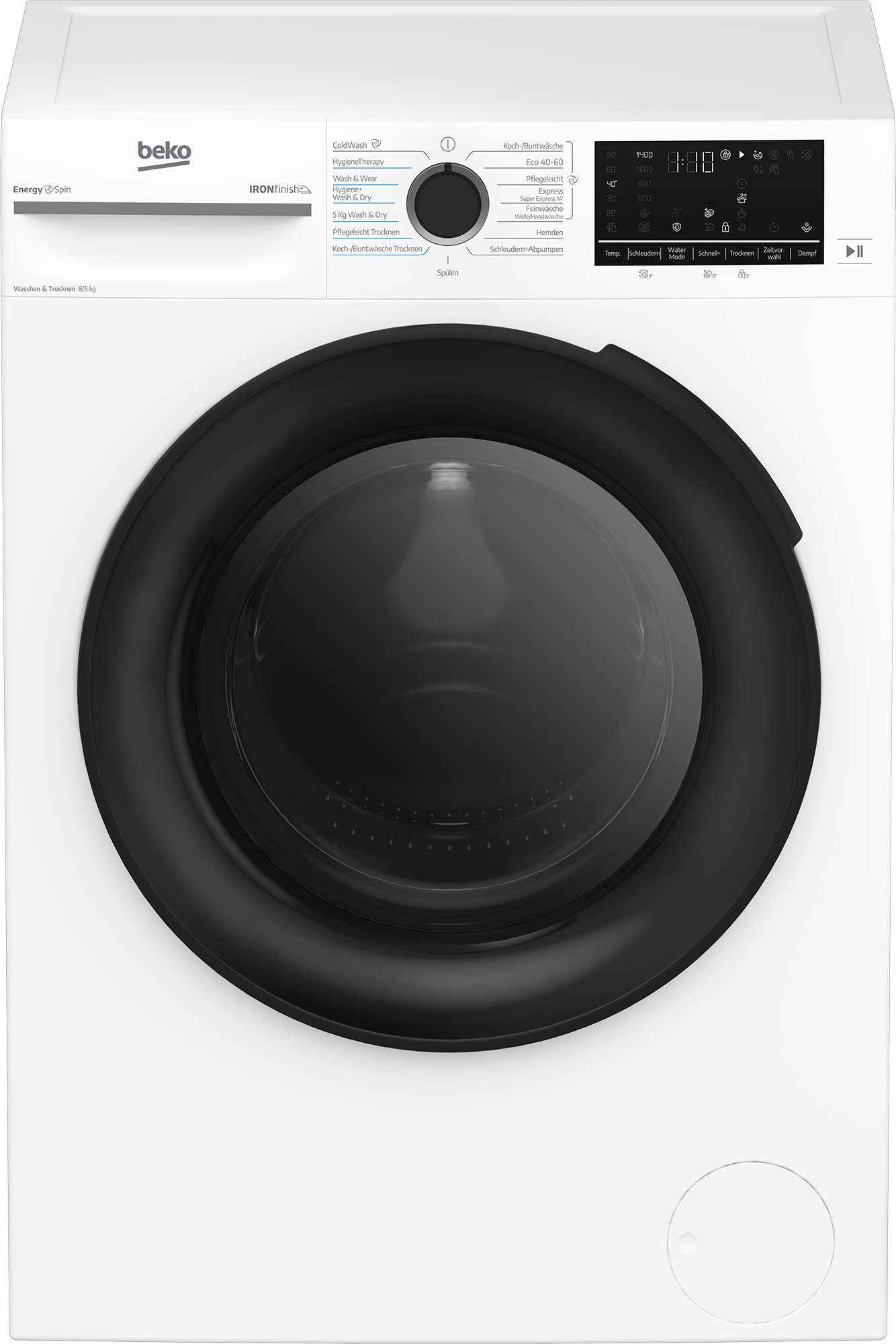BEKO Waschtrockner »BM3DT4844W1« 8 kg /5 kg 75 dB(A) Waschen & Trocknen in einem: 8 kg / 5 kg, Dampffunktion