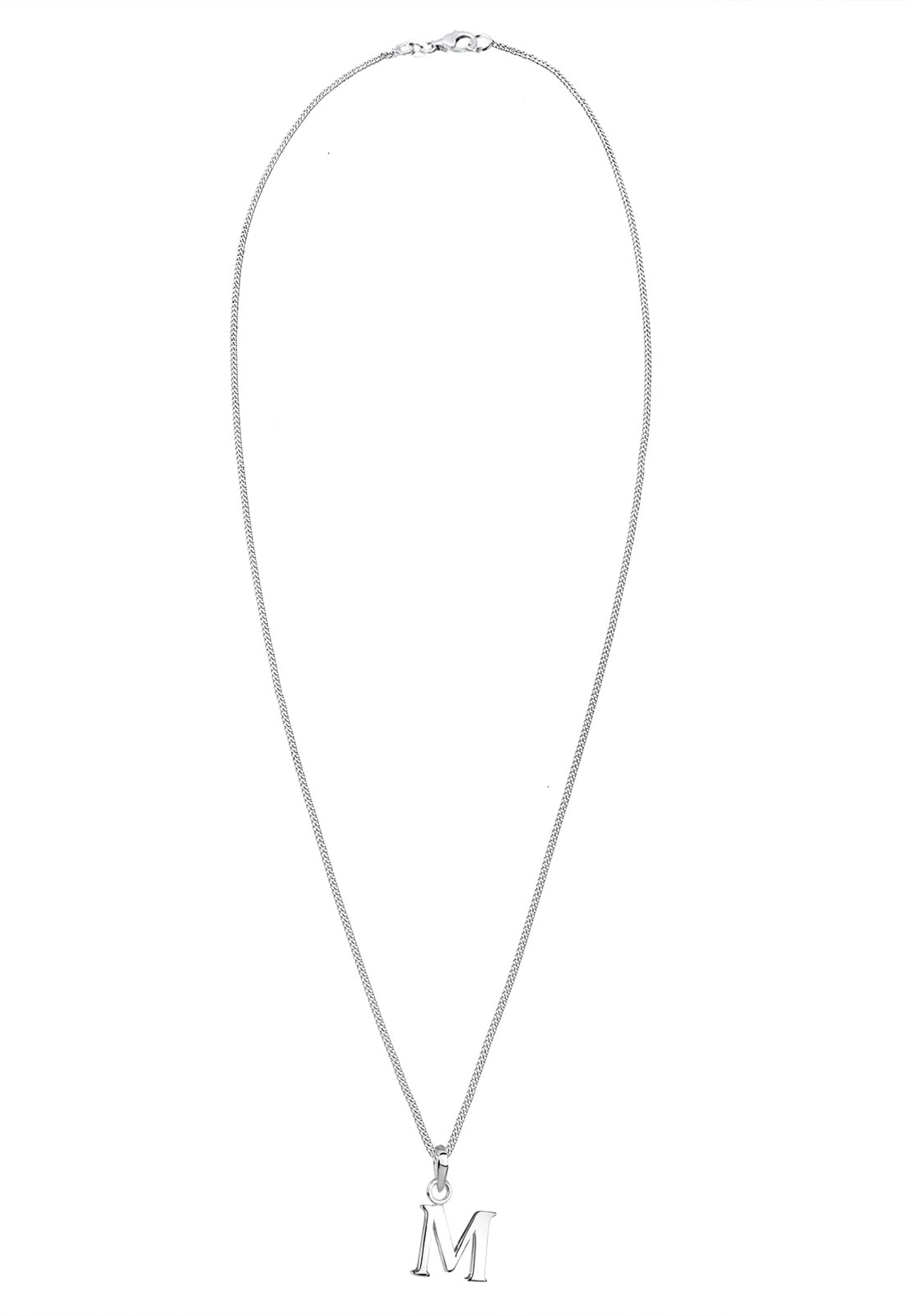 Elli Kette mit Anhänger »Halskette Buchstabe M 925 Sterling Silber«