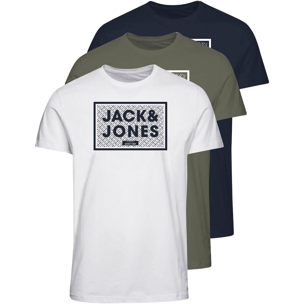 Jack & Jones T-Shirt »HARRISON TEE 3PK« (Packung 3 tlg. 3er-Pack)