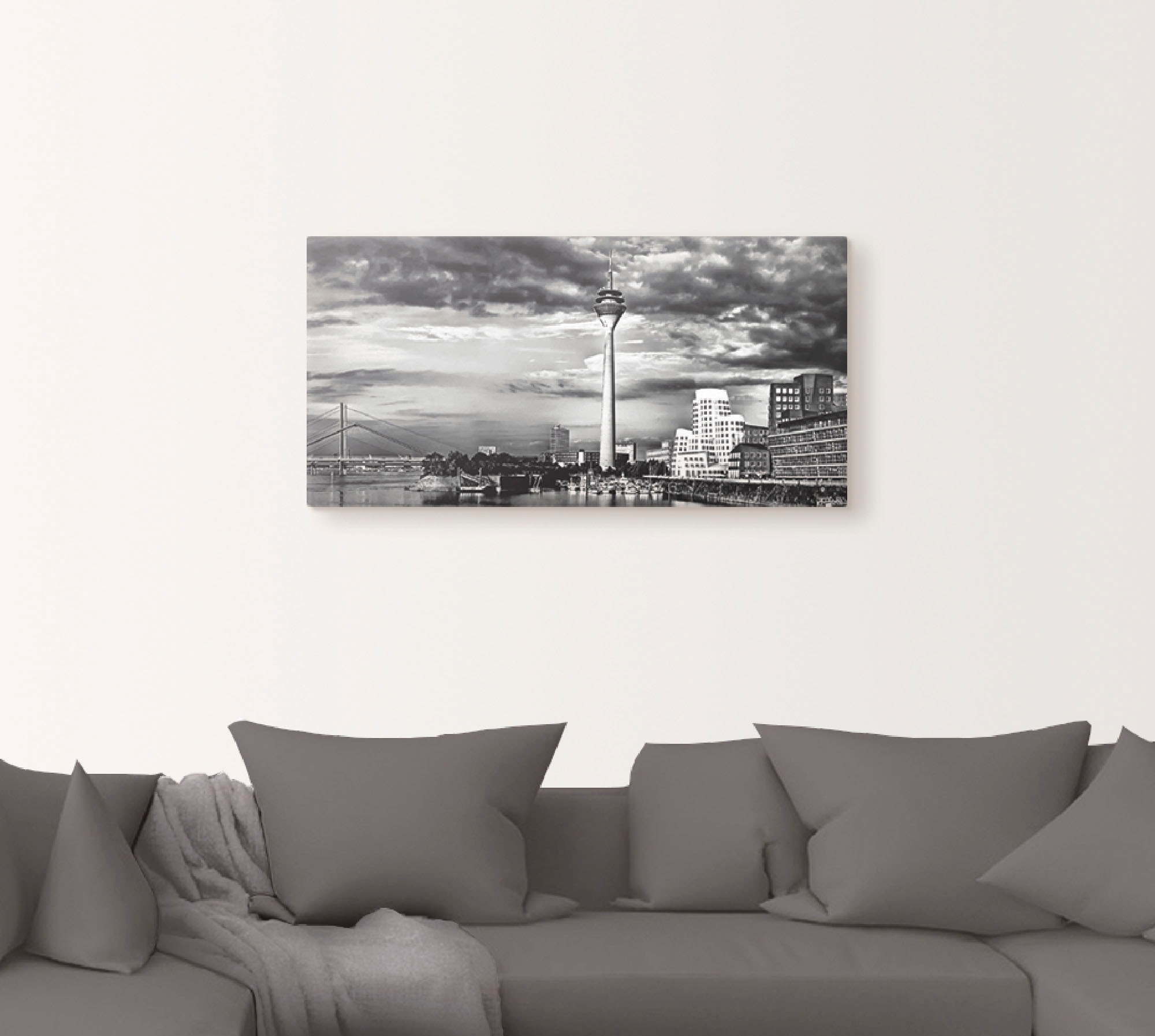 Artland Wandbild »Düsseldorf Collage Skyline 10«, Deutschland, (1 St.), als Leinwandbild, Wandaufkleber in verschied. Größen
