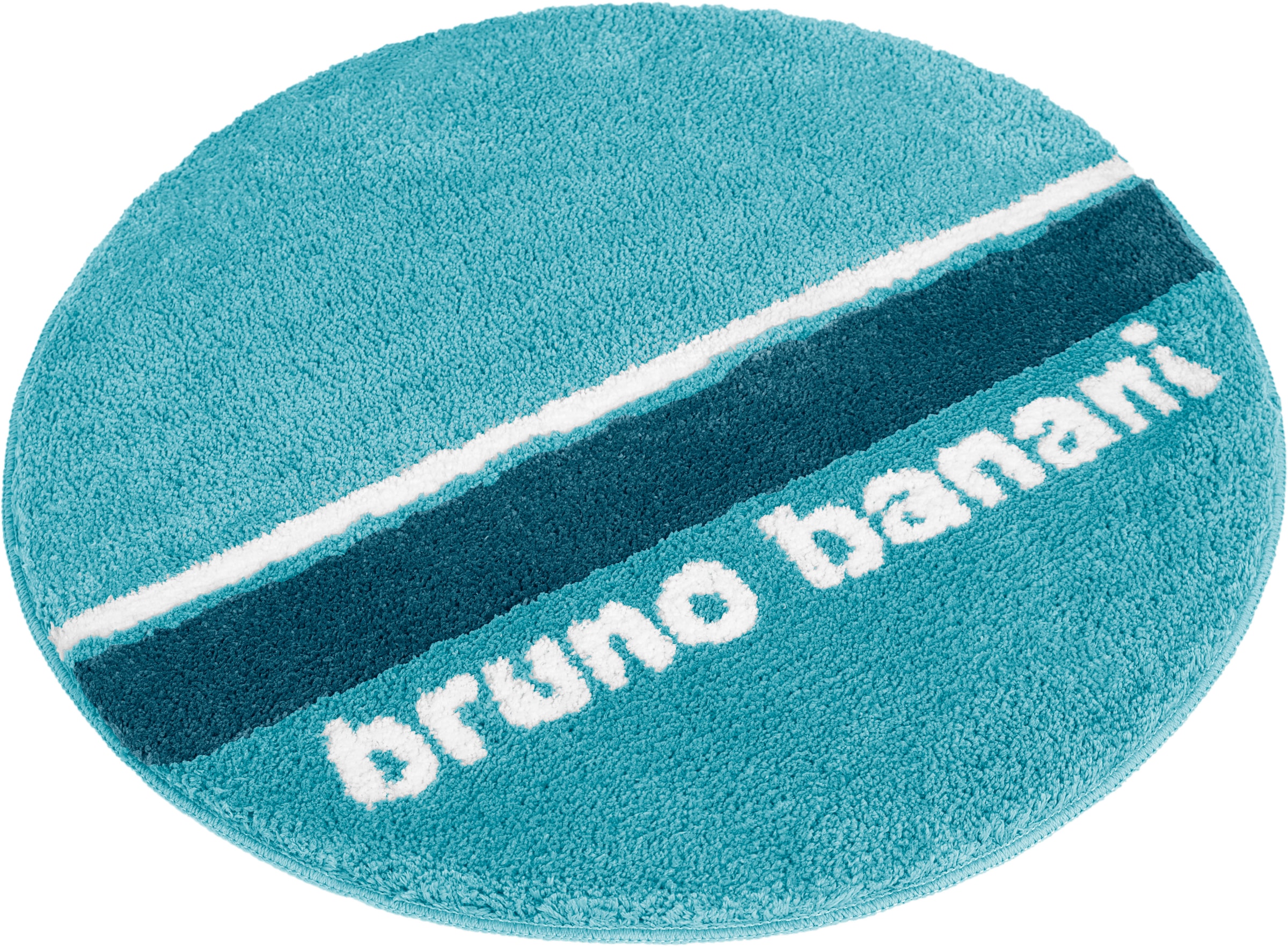 Bruno Banani Badematte »Maja«, Höhe 20 mm, rutschhemmend beschichtet, fußbodenheizungsgeeignet-strapazierfähig-schnell trocknend, weiche Haptik, mit Logo, Badematten auch als 3 teiliges Set erhältlich