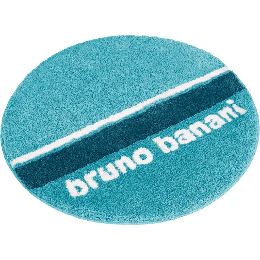 Bruno Banani Badematte »Maja«, Höhe 20 mm, rutschhemmend beschichtet, fußbodenheizungsgeeignet-strapazierfähig-schnell trocknend, weiche Haptik, mit Logo, Badematten auch als 3 teiliges Set erhältlich