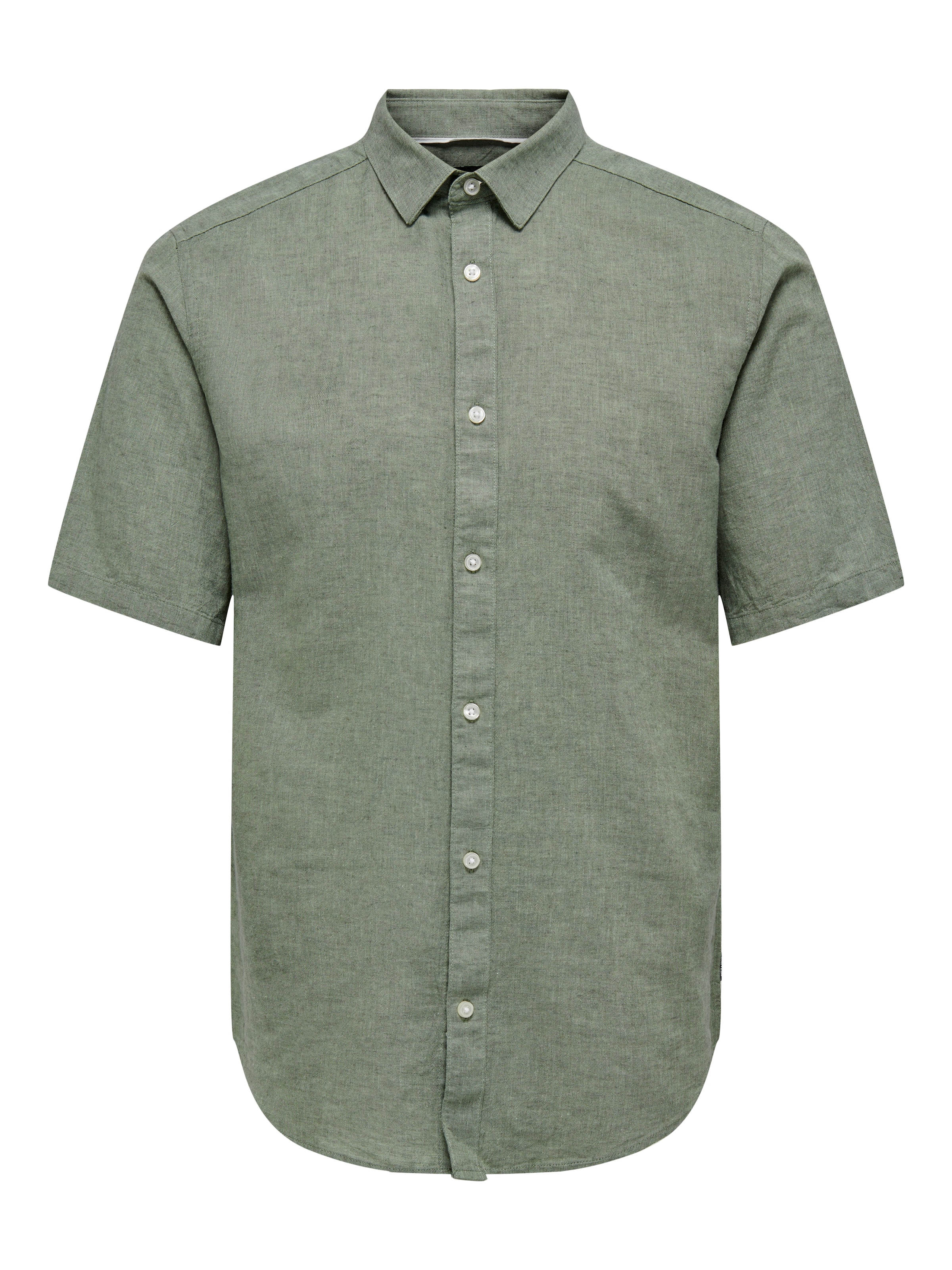 ONLY & SONS Kurzarmhemd »ONSCAIDEN SS SOLID LINEN SHIRT NOOS«
