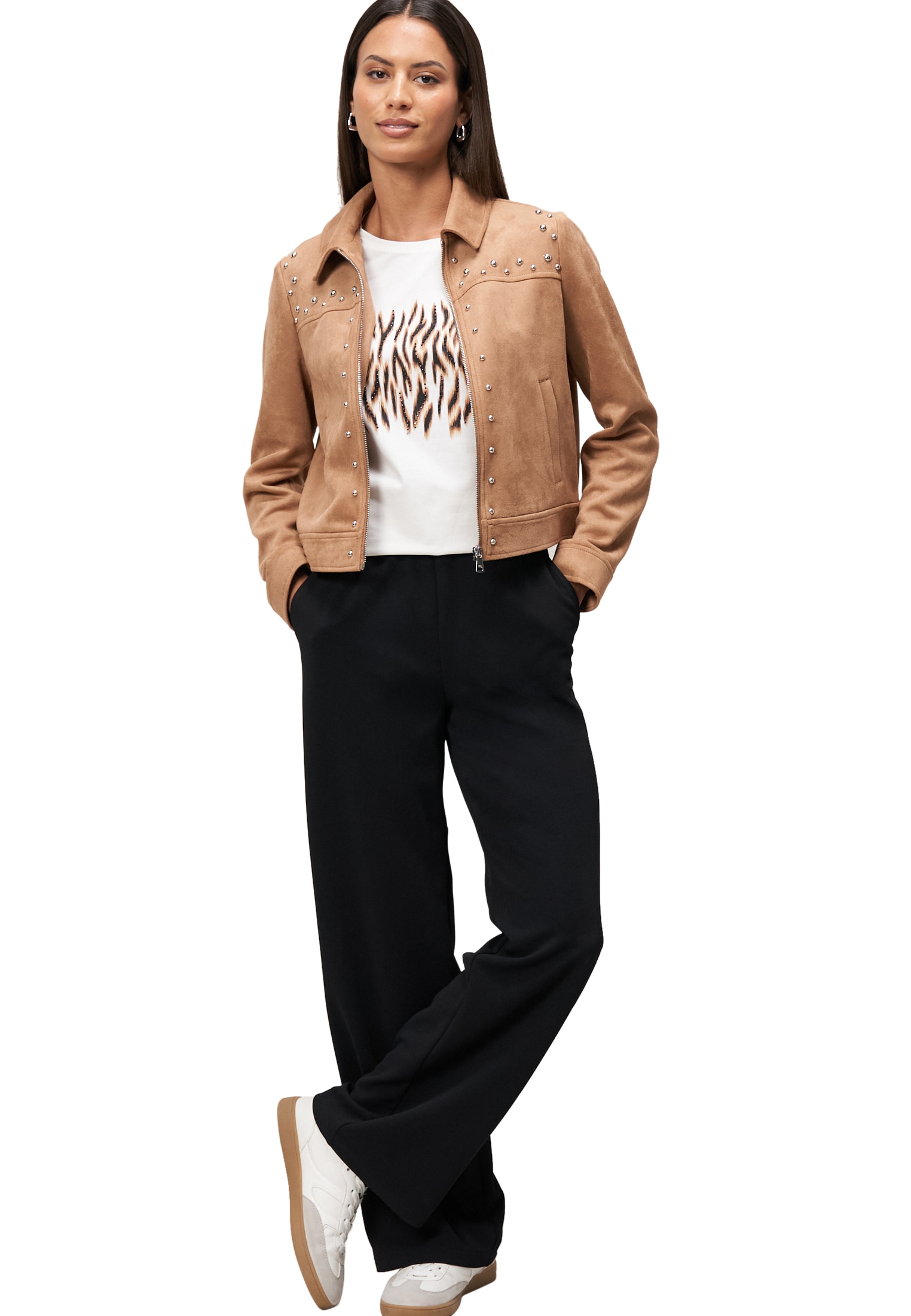 Zero Jackenblazer »Jacke in Wildlederoptik«