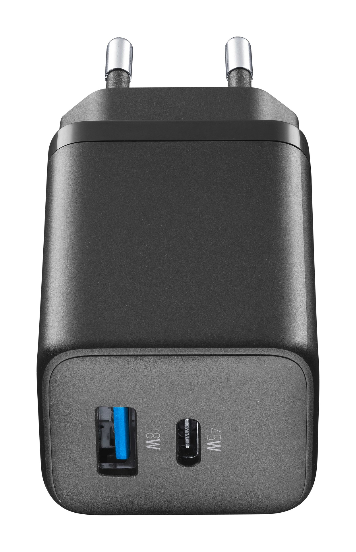 Cellularline USB-Ladegerät »Charger Multipower Micro 45W GaN 2 Ports«, Ladegerät Lader für Samsung Galaxy, Apple iPhone, Google Pixel