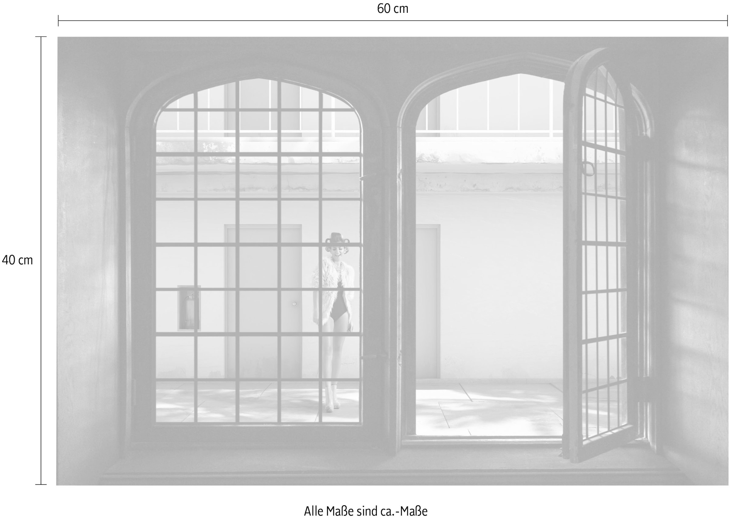 queence Wandsticker »Model« Wandsticker, Wandbild, selbstklebend, 3D, Fenster