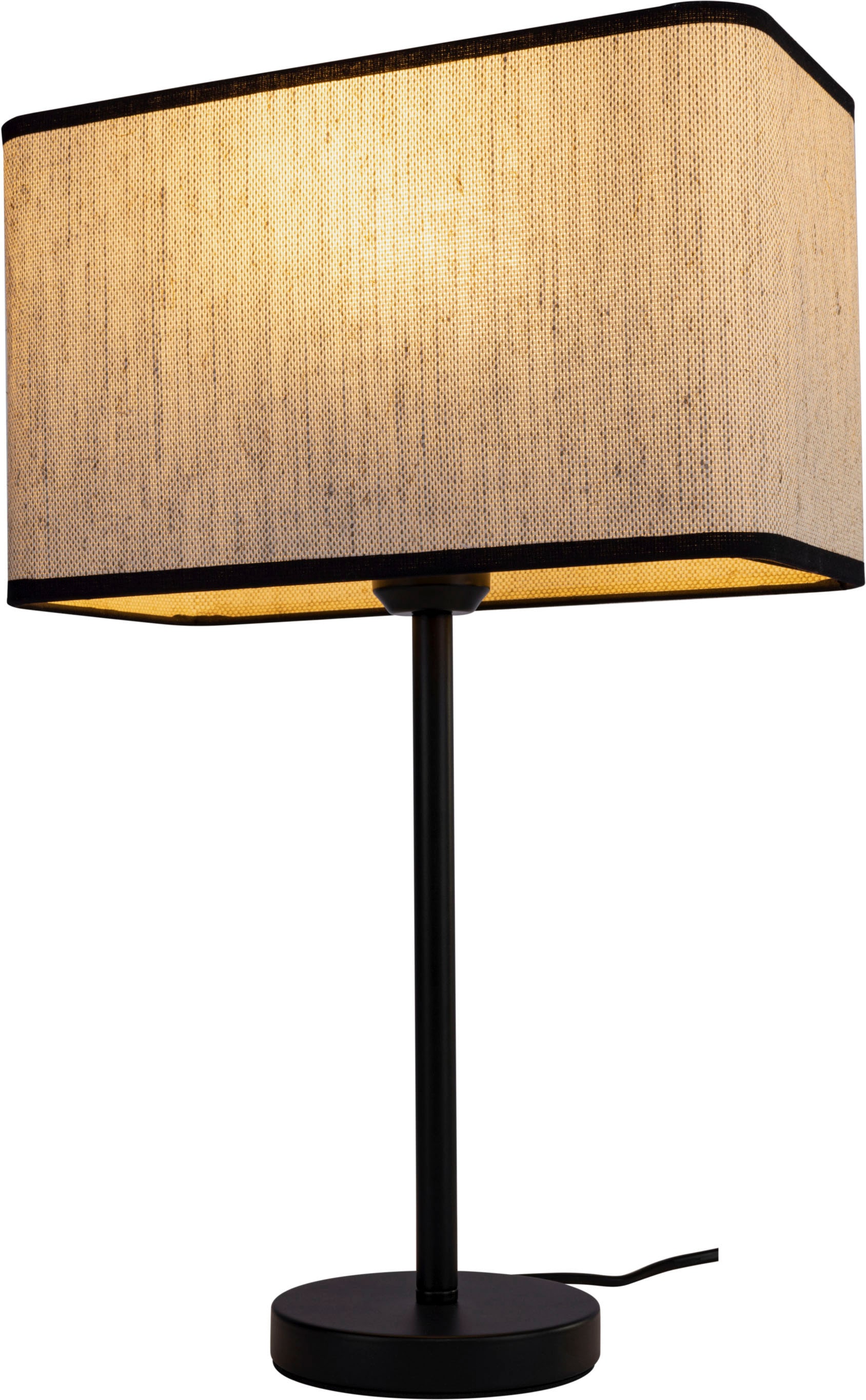 andas Tischleuchte »Virrat, im skandinavischen Stil«, 1 flammig, Leuchtmittel E27 | Leuchtmittel wechselbar, Tischlampe mit Leinenschirm, im zeitlosen Design, Made in Europe