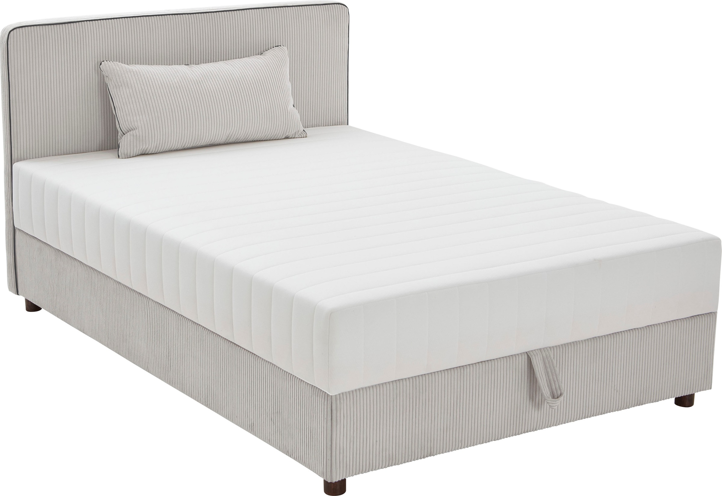 ATLANTIC home collection Bett »Corinna«, Boxbett inkl. Stauraum, Cord, erhältlich in unterschiedlichen Breiten