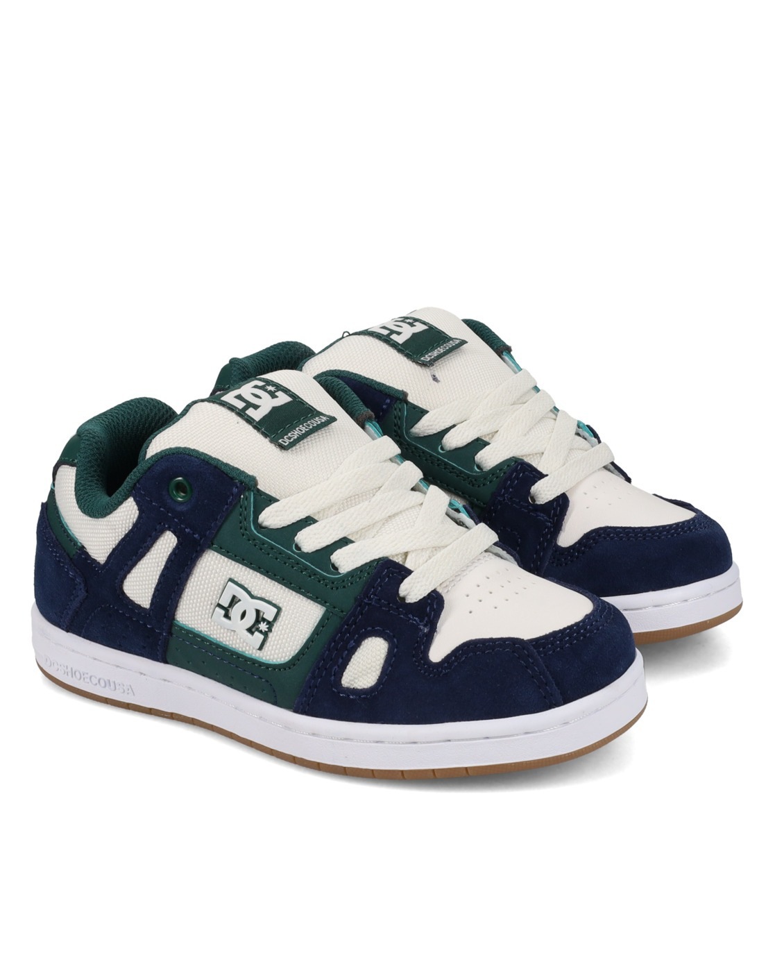DC Shoes, Herren, Sneaker »Stag«, Navy/White/Green, 12,5(30), Navy/White/Green, Material: Obermaterial aus Kunstleder und...
