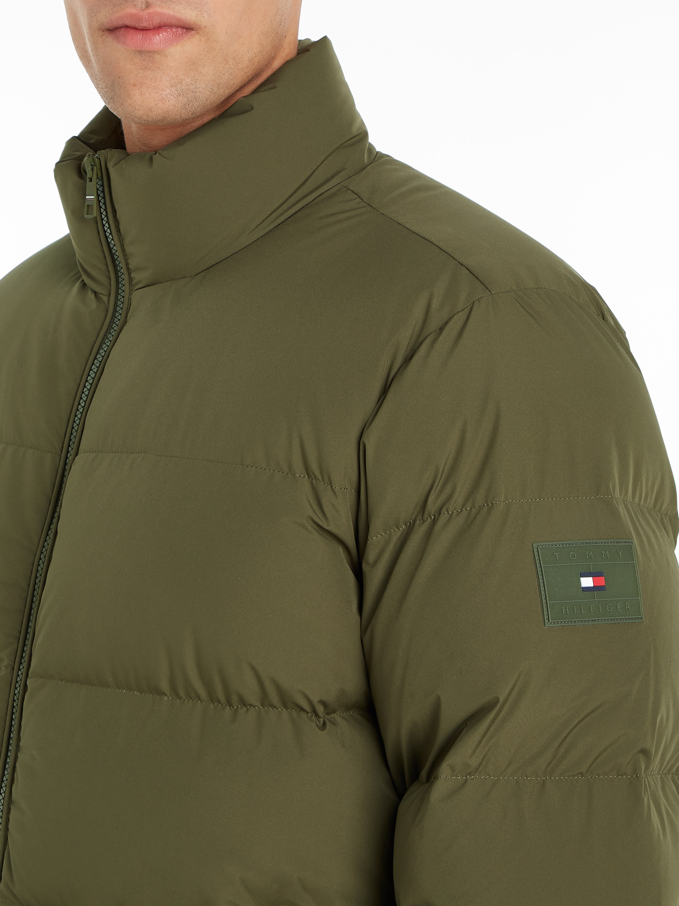 Tommy Hilfiger Steppjacke »DOWN PUFFER JACKET«, ohne Kapuze