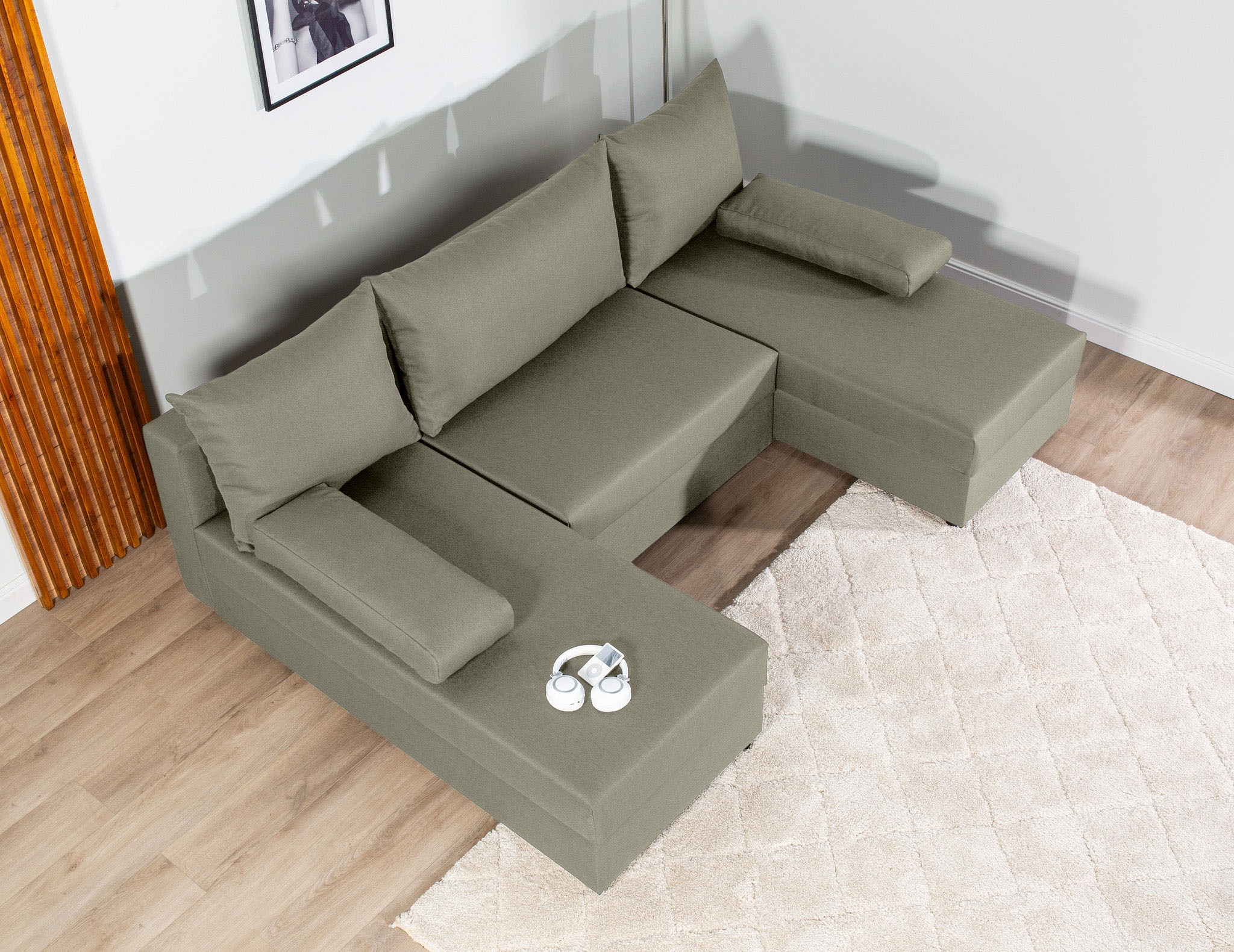 COLLECTION AB Wohnlandschaft »Pico U-Form«, Wohnlandschaft,2 X Ottomane,Polyätherschaum Polsterung