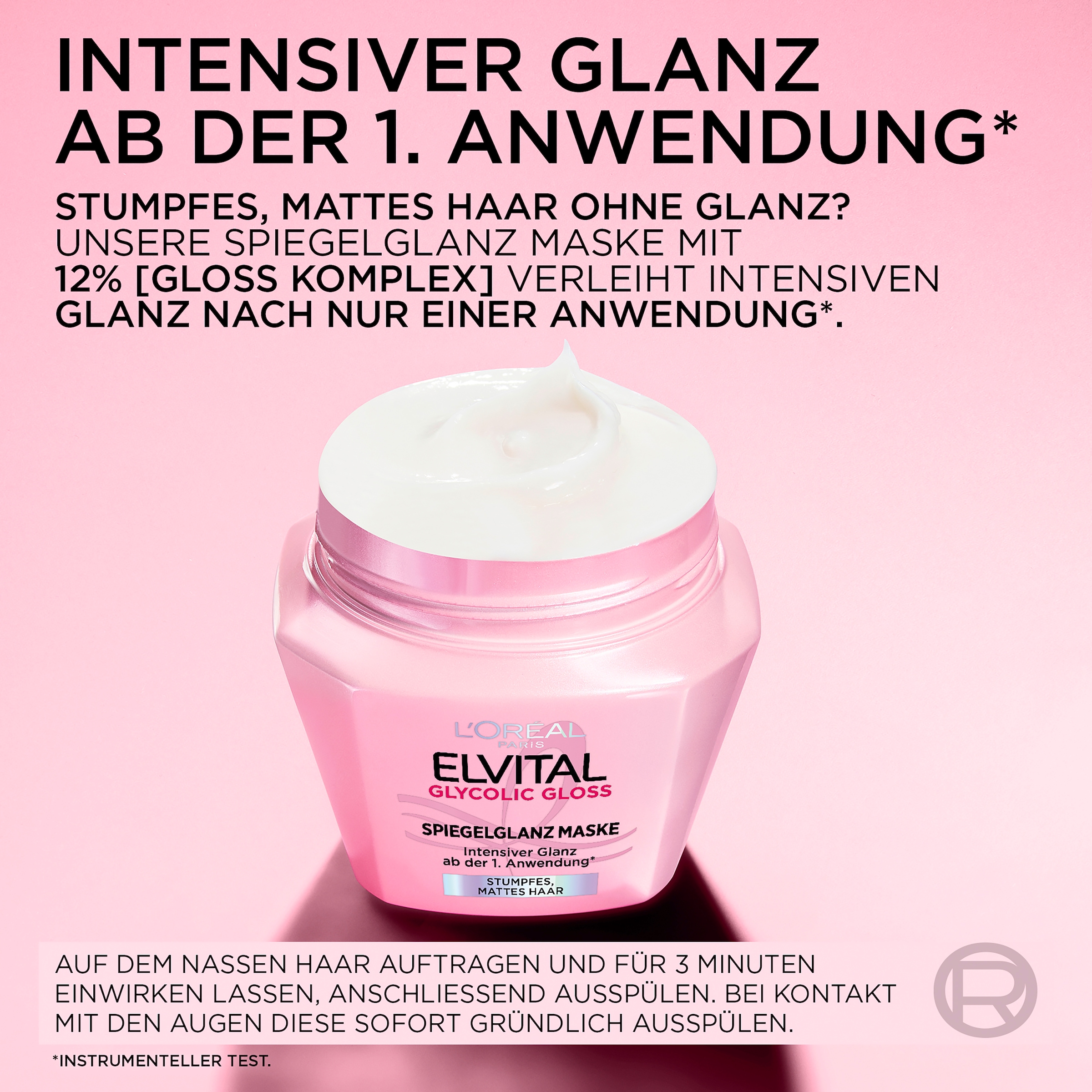 L'ORÉAL PARIS Haarmaske »ELVITAL GLYCOLIC GLOSS SPIEGELGLANZ MASKE«