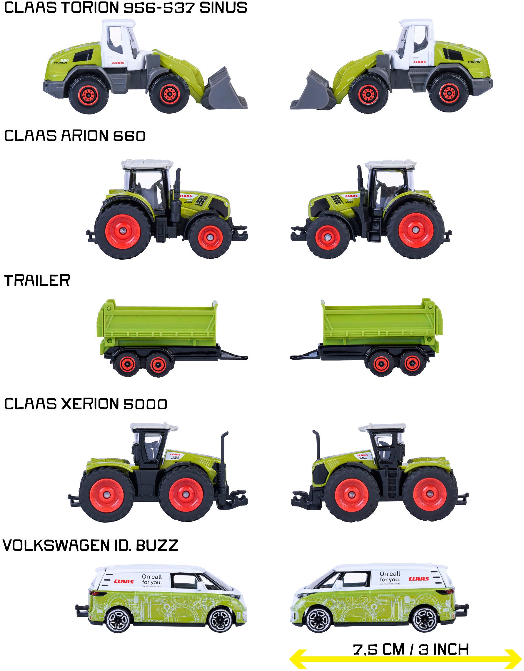 majORETTE Spielzeug-Traktor »Claas Farm 5 Pieces Giftpack«