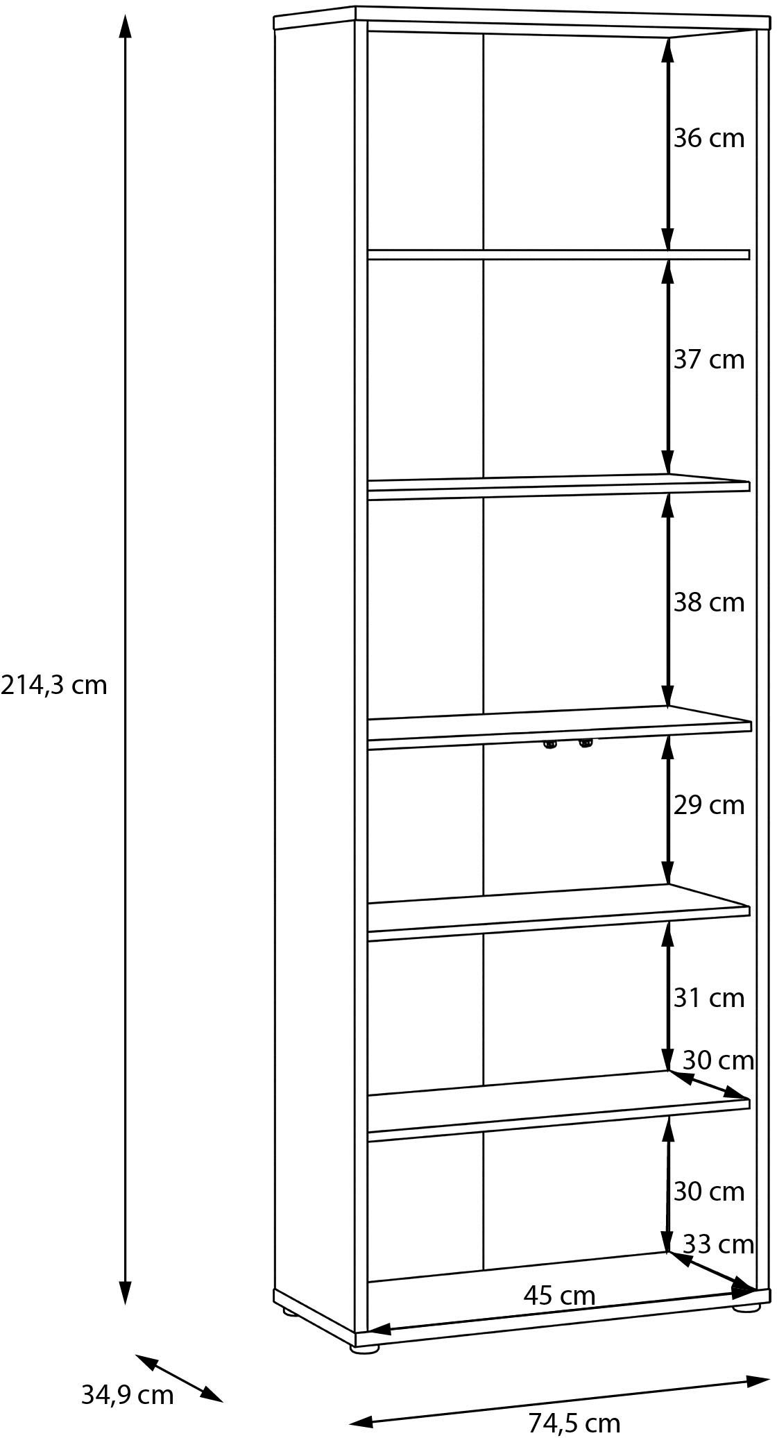 FORTE Vitrine »Alice Springs, Vitrine, Glastüre grifflos, 2 Ausführungen« Grifflos, Push to Open