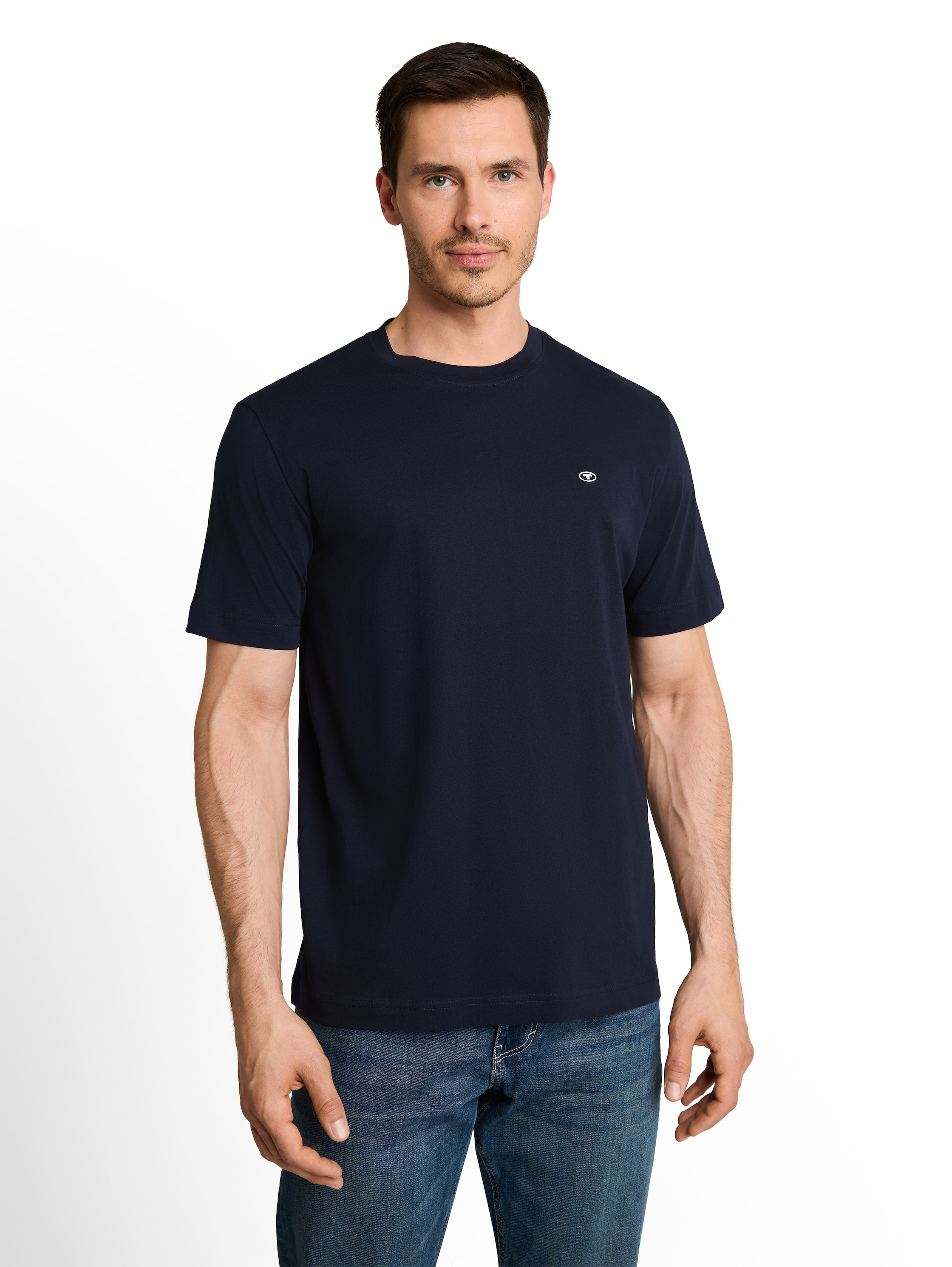 TOM TAILOR T-Shirt »Regular« Packung, 3 3er Pack mit Logo-Stickerei