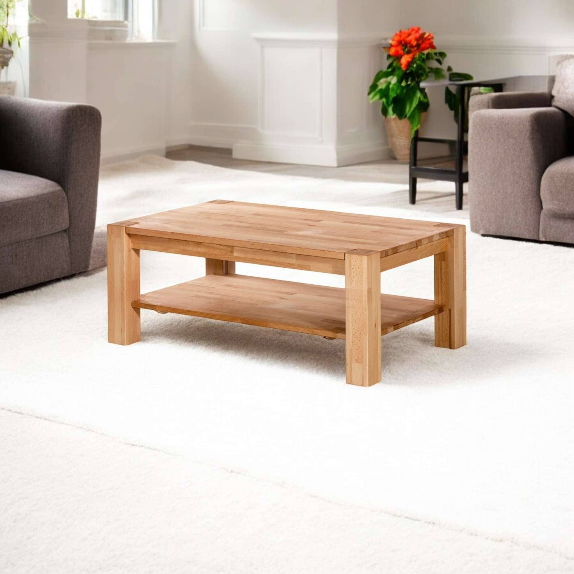 Home affaire Couchtisch »Street Kaffeetisch, Massivholz, in Buche geölt, TOP-PRODUKT«, mit Rollen, mit Ablage, classic, zeitloss