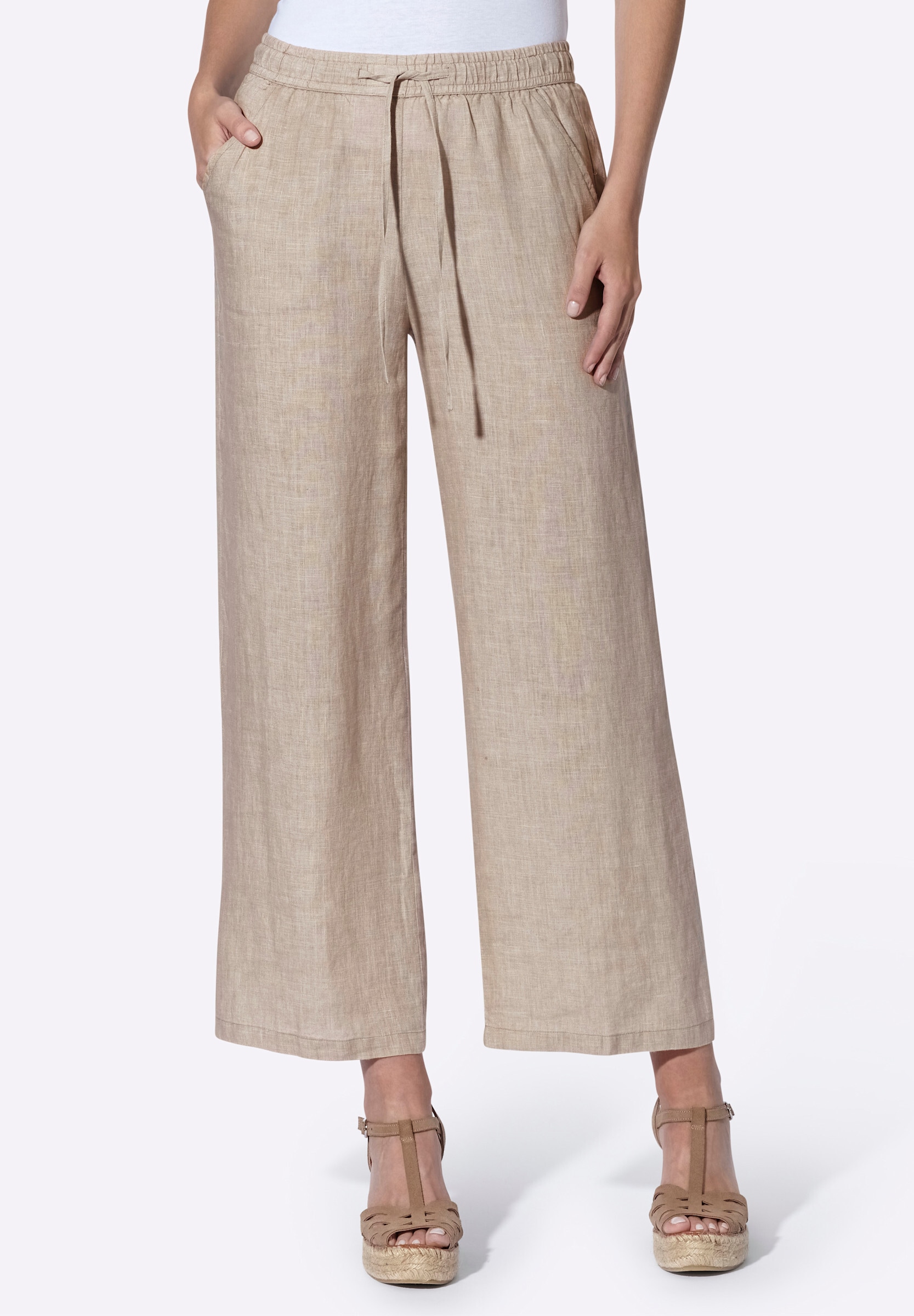 heine Schlupfhose »Leinenhose Leinenhose mit weitem Bein«