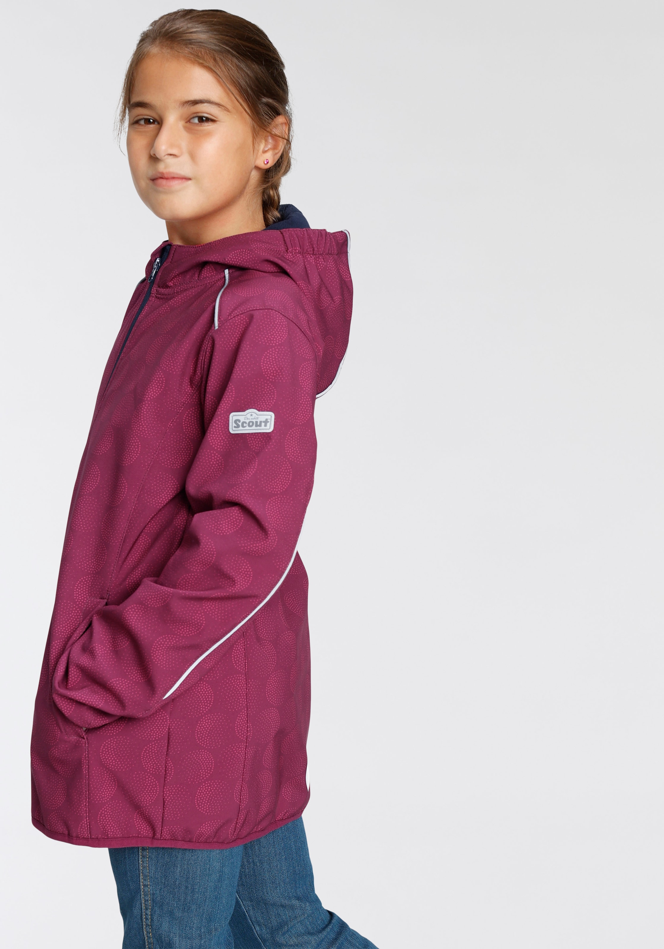 Scout Softshelljacke »SHIMMER«, mit Kapuze, mit reflektierenden Details