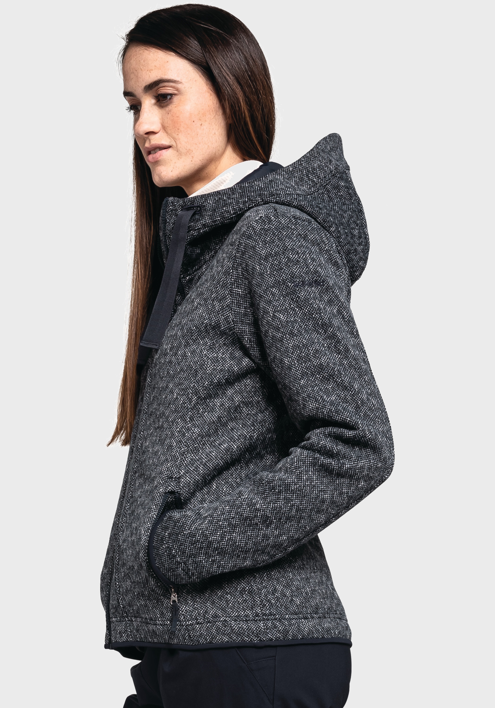 Schöffel Fleecejacke »Fleece Hoody Aurora L«, mit Kapuze