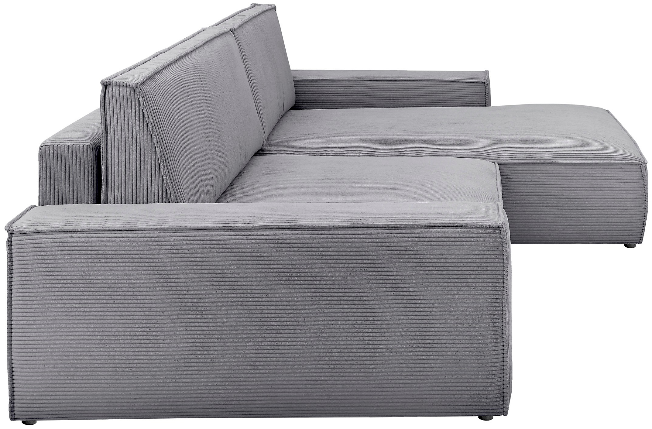 Home affaire Ecksofa »NEU: SHERWOOD XXL 284, Big-Sofa L-Form, tiefe Sitzfläche 95 cm, Cord«, Recamiere rechts/links, als Schlafsofa stellbar, Cord u. Leinenoptik