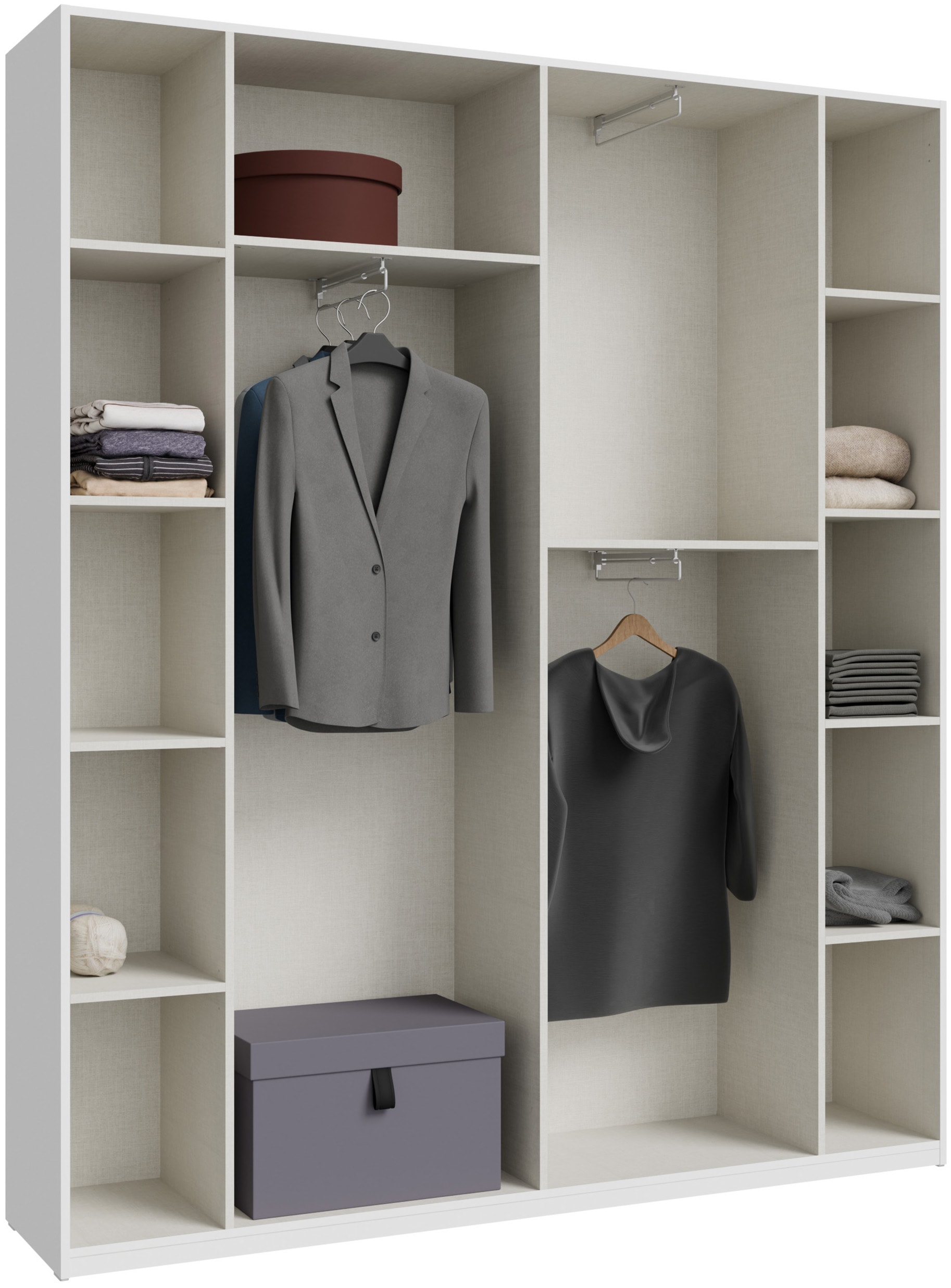 FORTE Kleiderschrank B/H/T 177,5/210,5/42 cm, stehende Montage